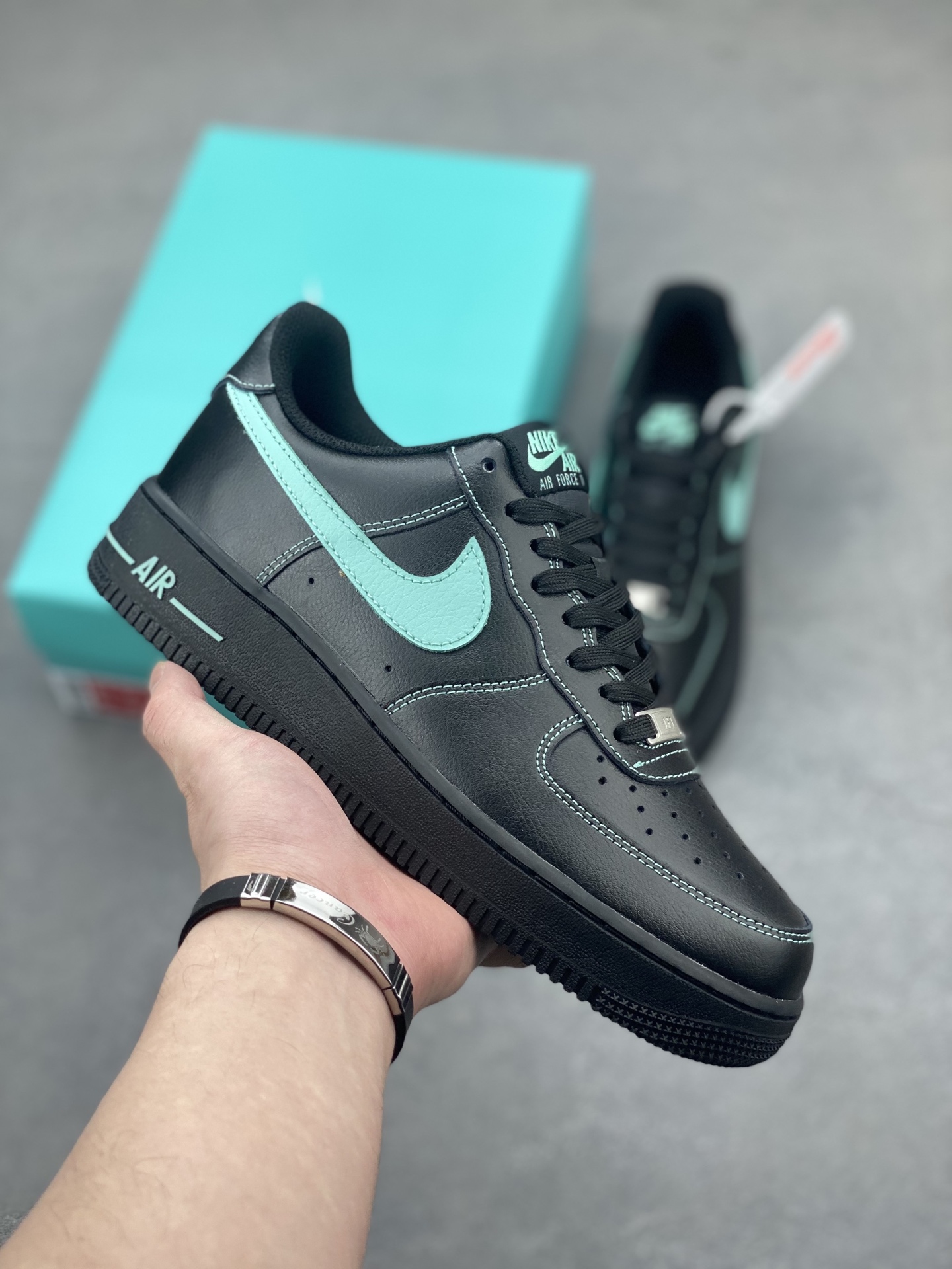Nike Air Force 1 '07 Low Black/Tiffany Blue Limited Edition Sneakers 2 i1747172212705 4890 0 0