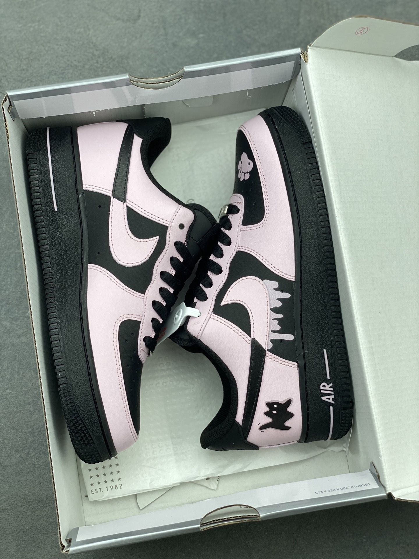 Nike Air Force 1 '07 Low Sneakers - Pink/Black Custom Design 10 i1747337049333 5926 0 8