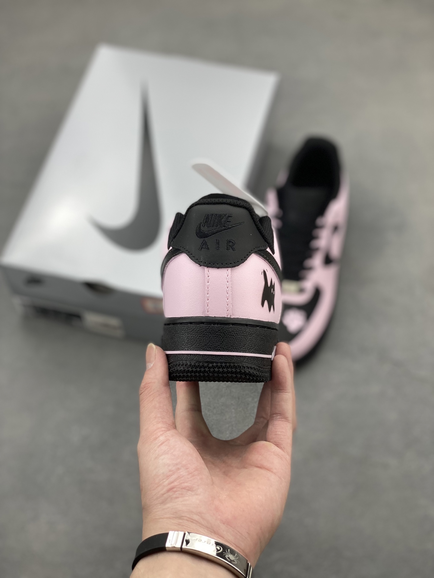 Nike Air Force 1 '07 Low Sneakers - Pink/Black Custom Design 5 i1747337049741 8944 0 3