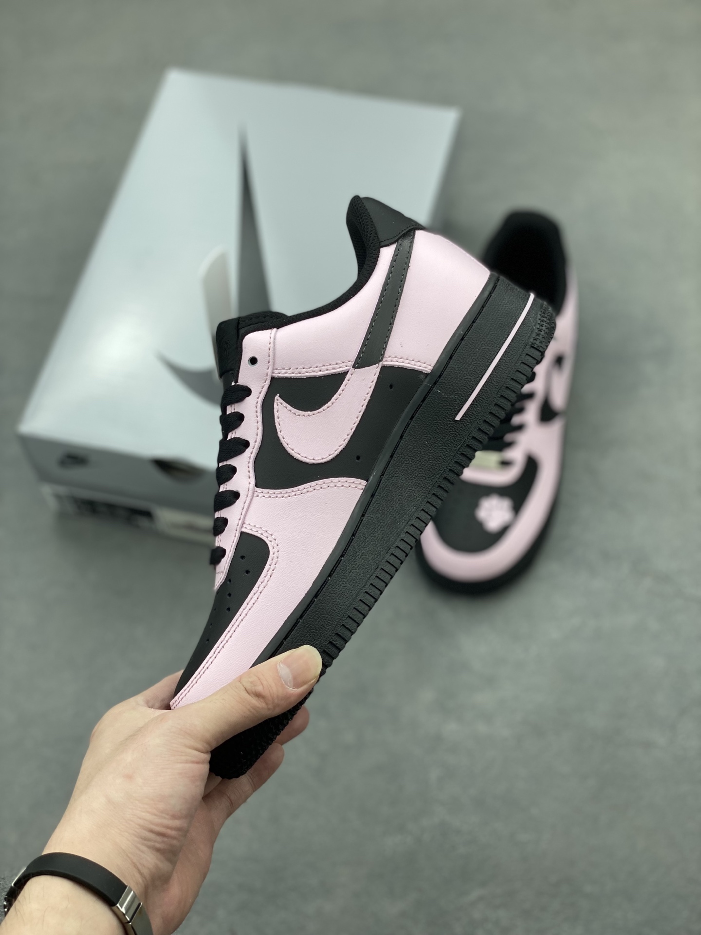 Nike Air Force 1 '07 Low Sneakers - Pink/Black Custom Design 4 i1747337062816 7694 0 2