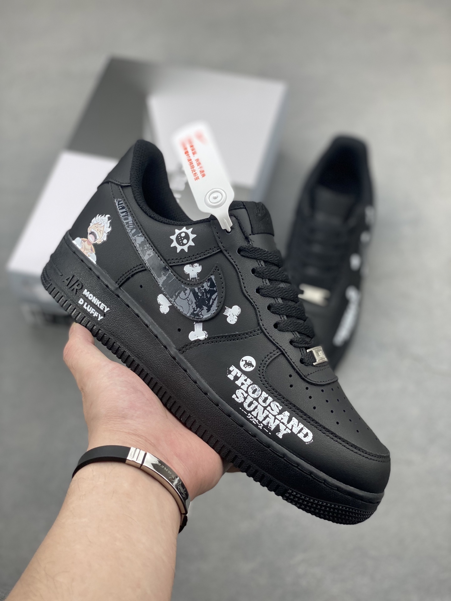 Nike Air Force 1 '07 Low Black Custom Anime Sneakers CW2288-016 2 i1747673534854 6618 0 0