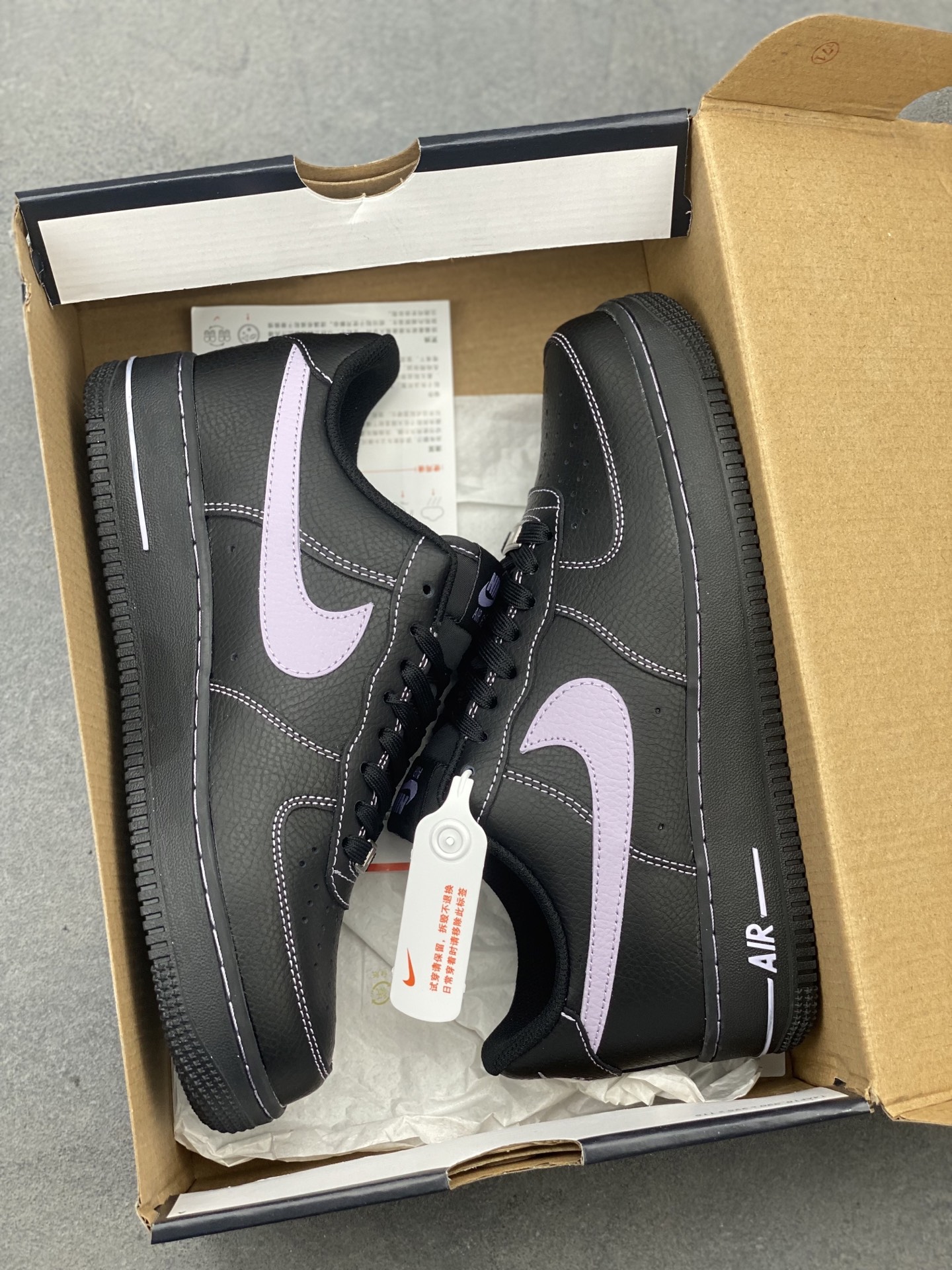 Nike Air Force 1 '07 Low Black/Lilac Stitching - Limited Edition Sneaker 10 i1748028403384 3569 0 8