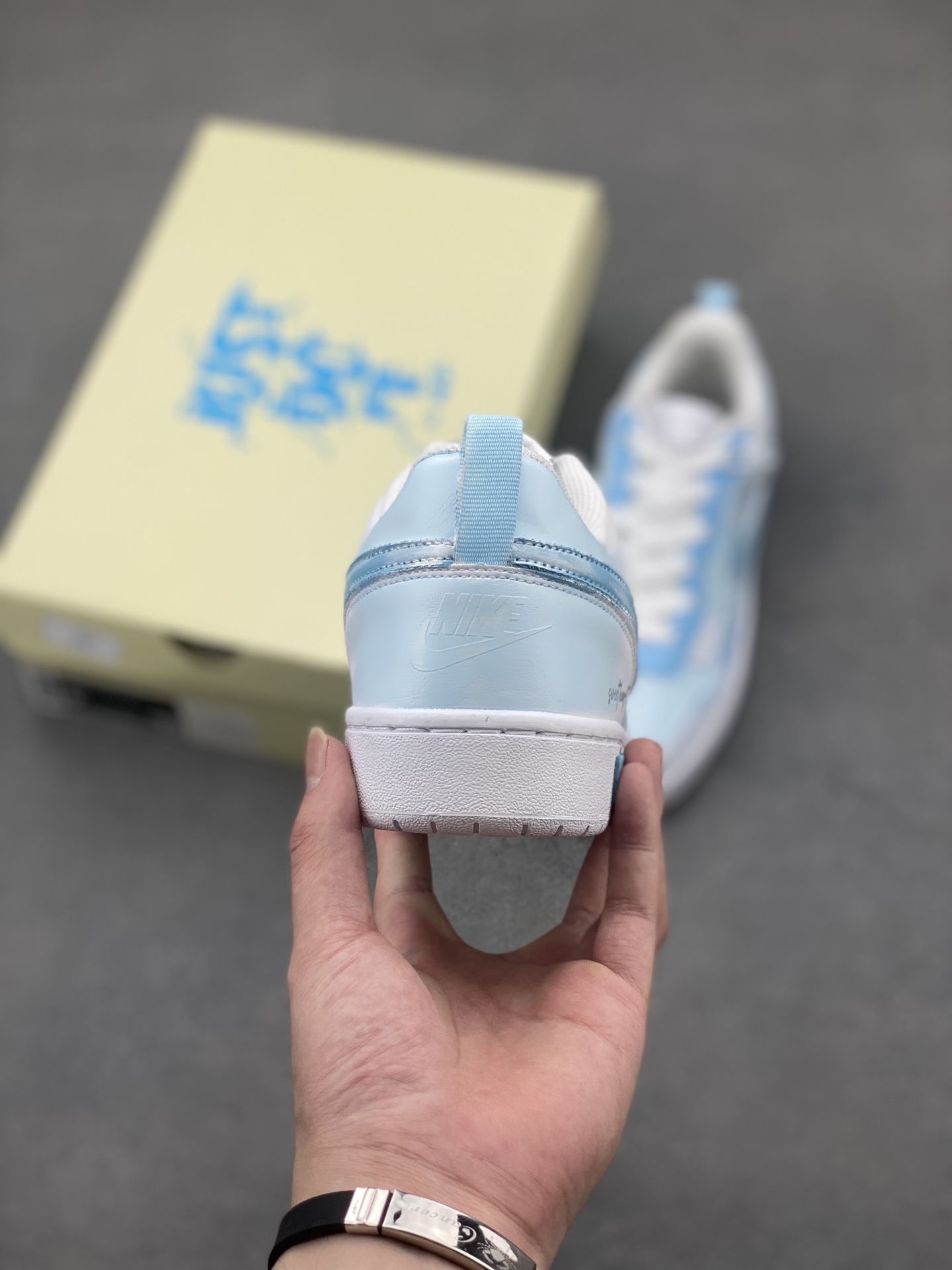 Nike Court Borough Low Summer White Blue Customized Sneakers BQ5448-212 5 i1748028457566 9840 0 3