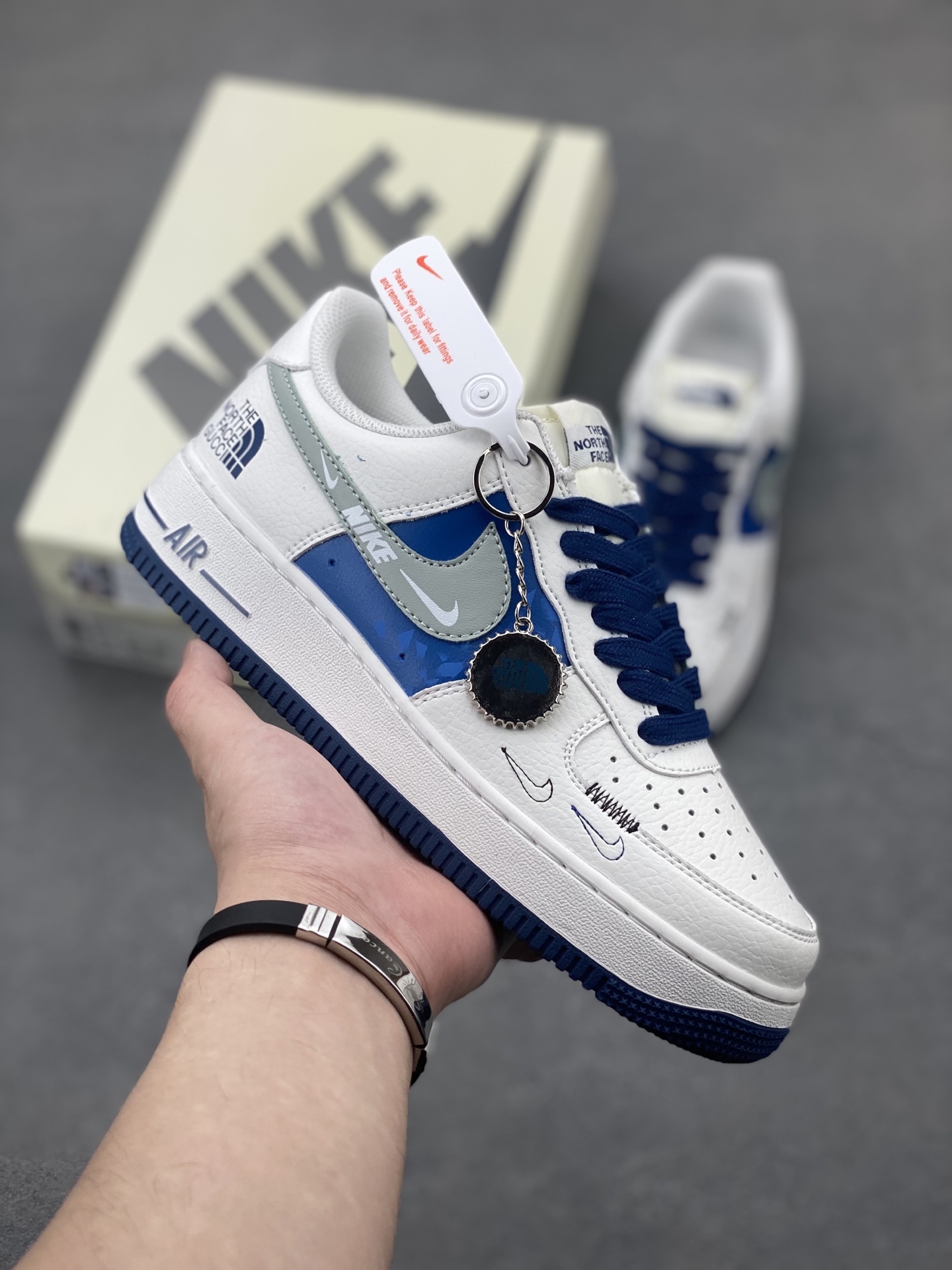 Nike Air Force 1 '07 Low White Blue Stitching Limited Edition Sneakers 2 i1748028751068 2534 0 0