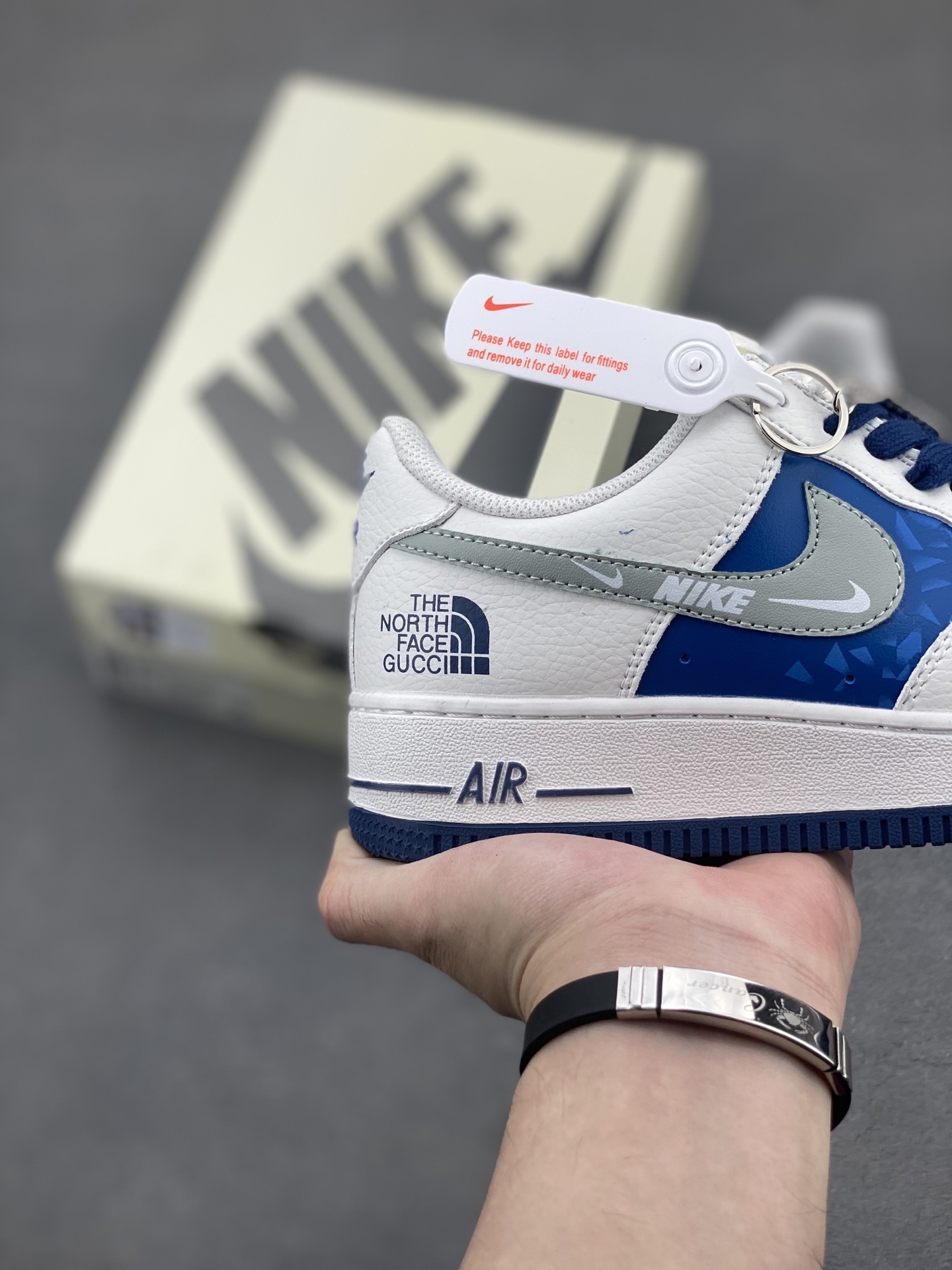Nike Air Force 1 '07 Low White Blue Stitching Limited Edition Sneakers 6 i1748028753599 3207 0 4
