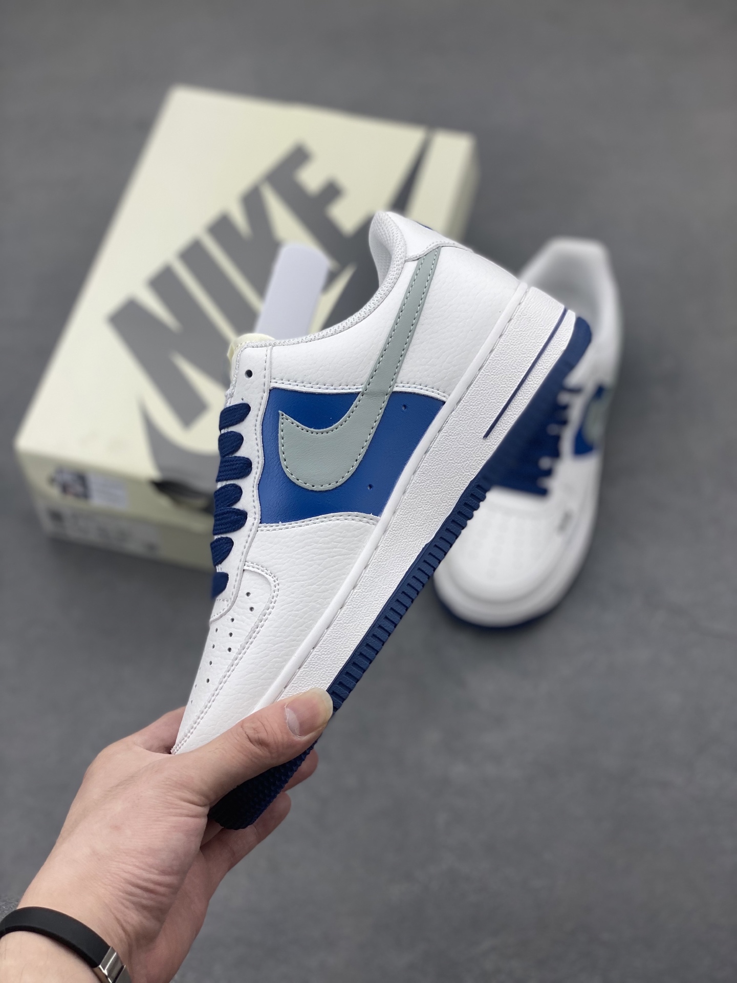Nike Air Force 1 '07 Low White Blue Stitching Limited Edition Sneakers 4 i1748028755436 4841 0 2
