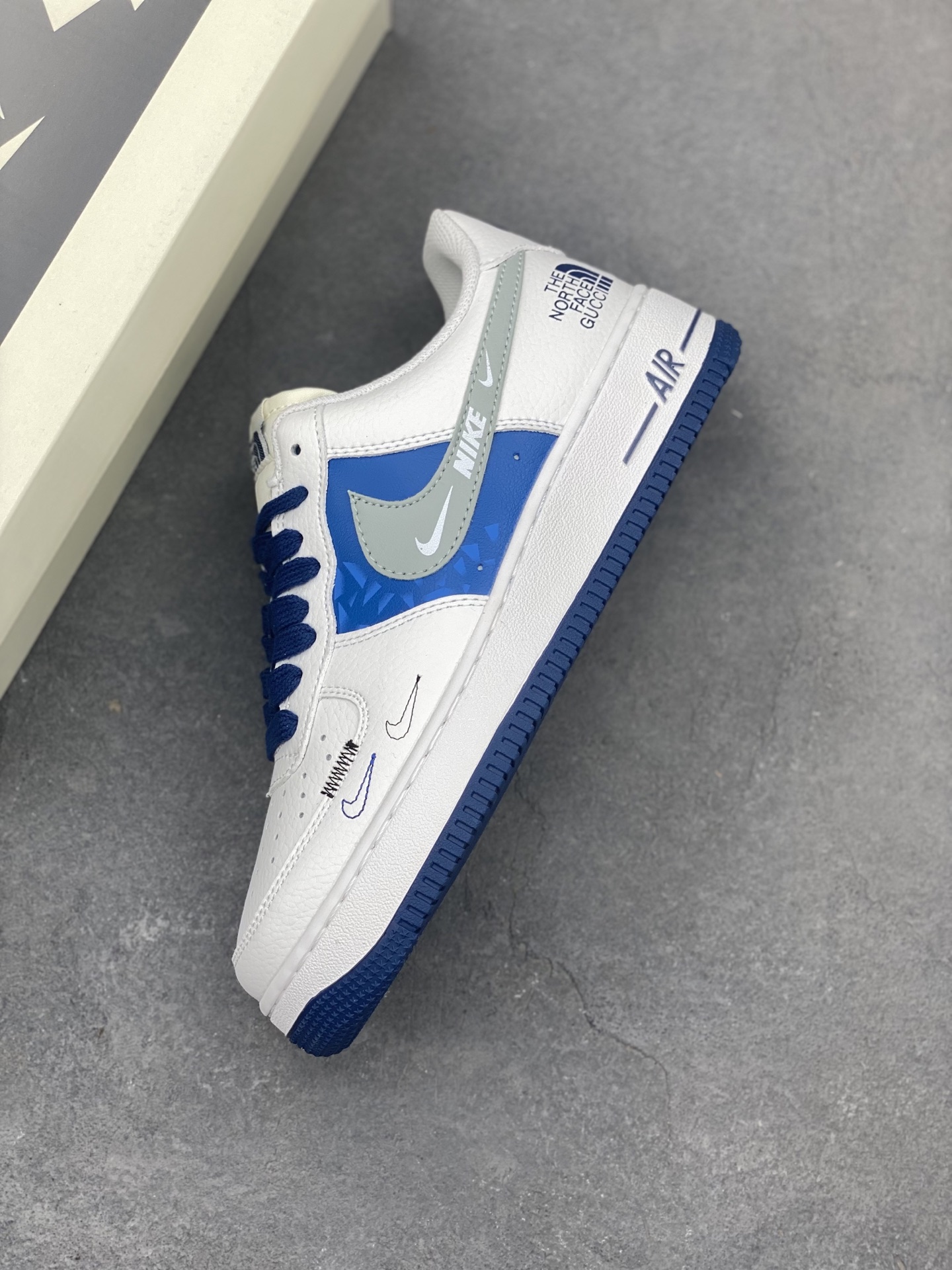 Nike Air Force 1 '07 Low White Blue Stitching Limited Edition Sneakers 8 i1748028757364 6476 0 6