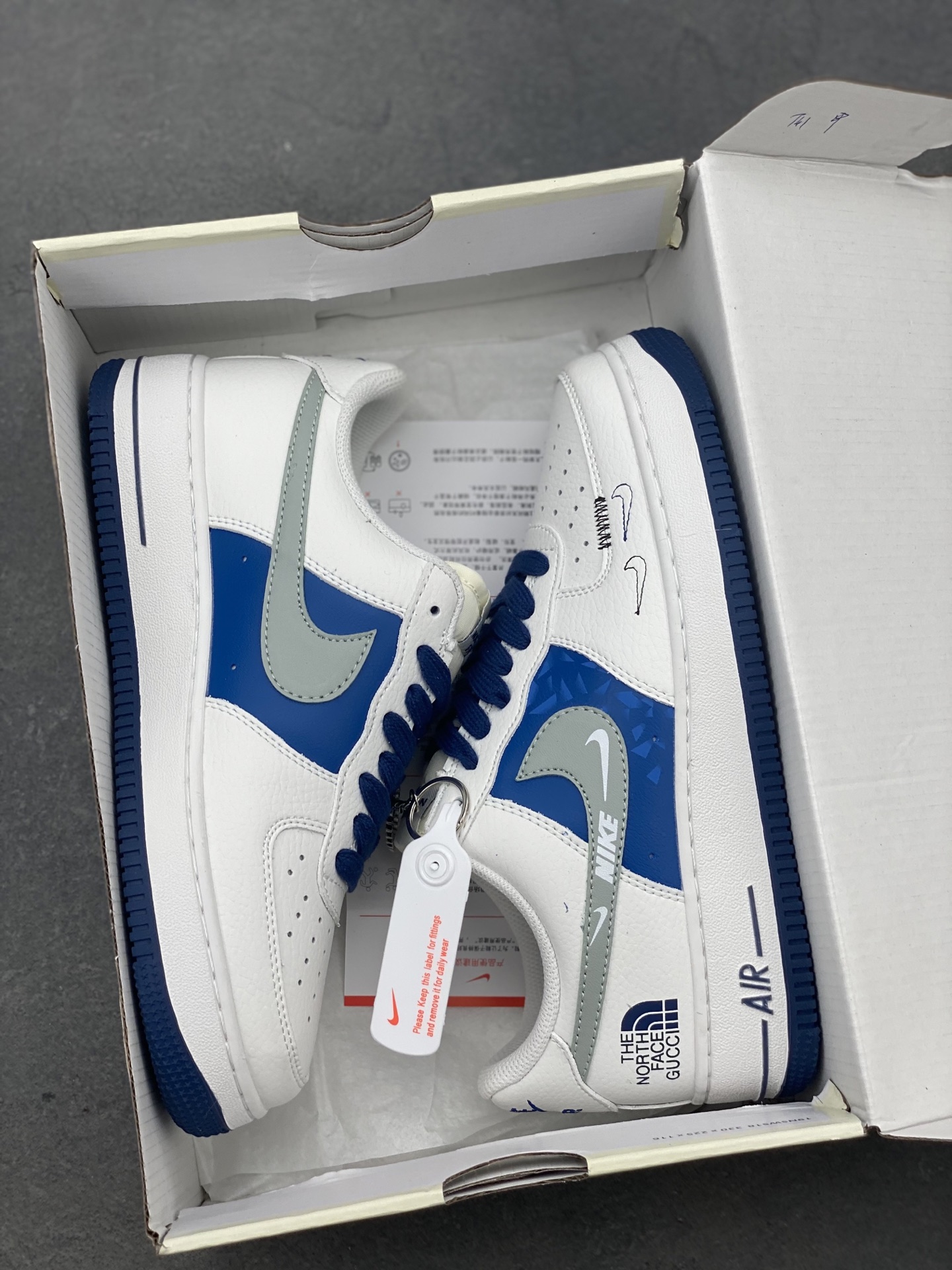 Nike Air Force 1 '07 Low White Blue Stitching Limited Edition Sneakers 10 i1748028757461 5461 0 8