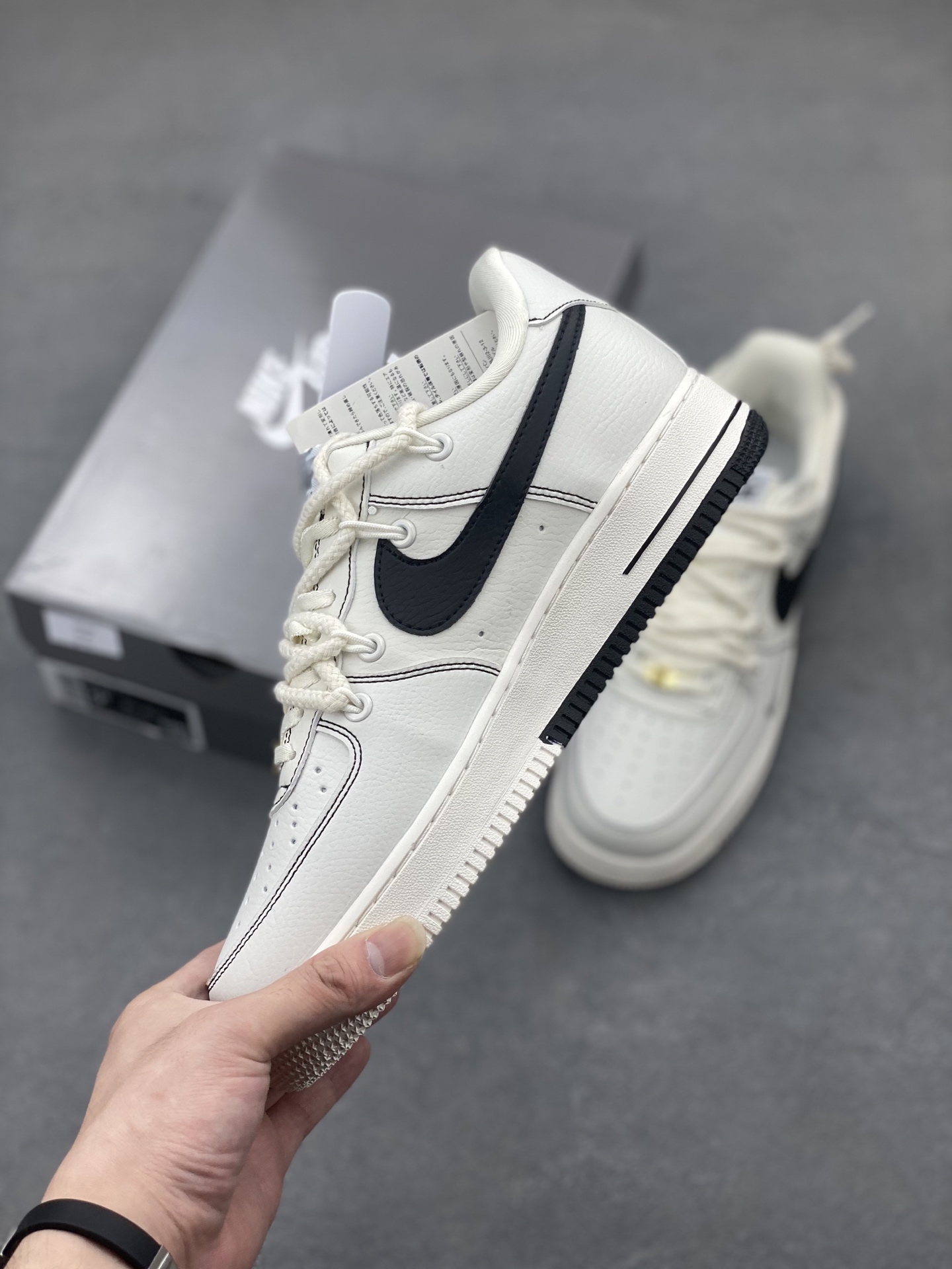 Nike Air Force 1 '07 Low Stone Island White/Black Sneakers Men's GS9875-001 4 i1748028798526 3055 0 2