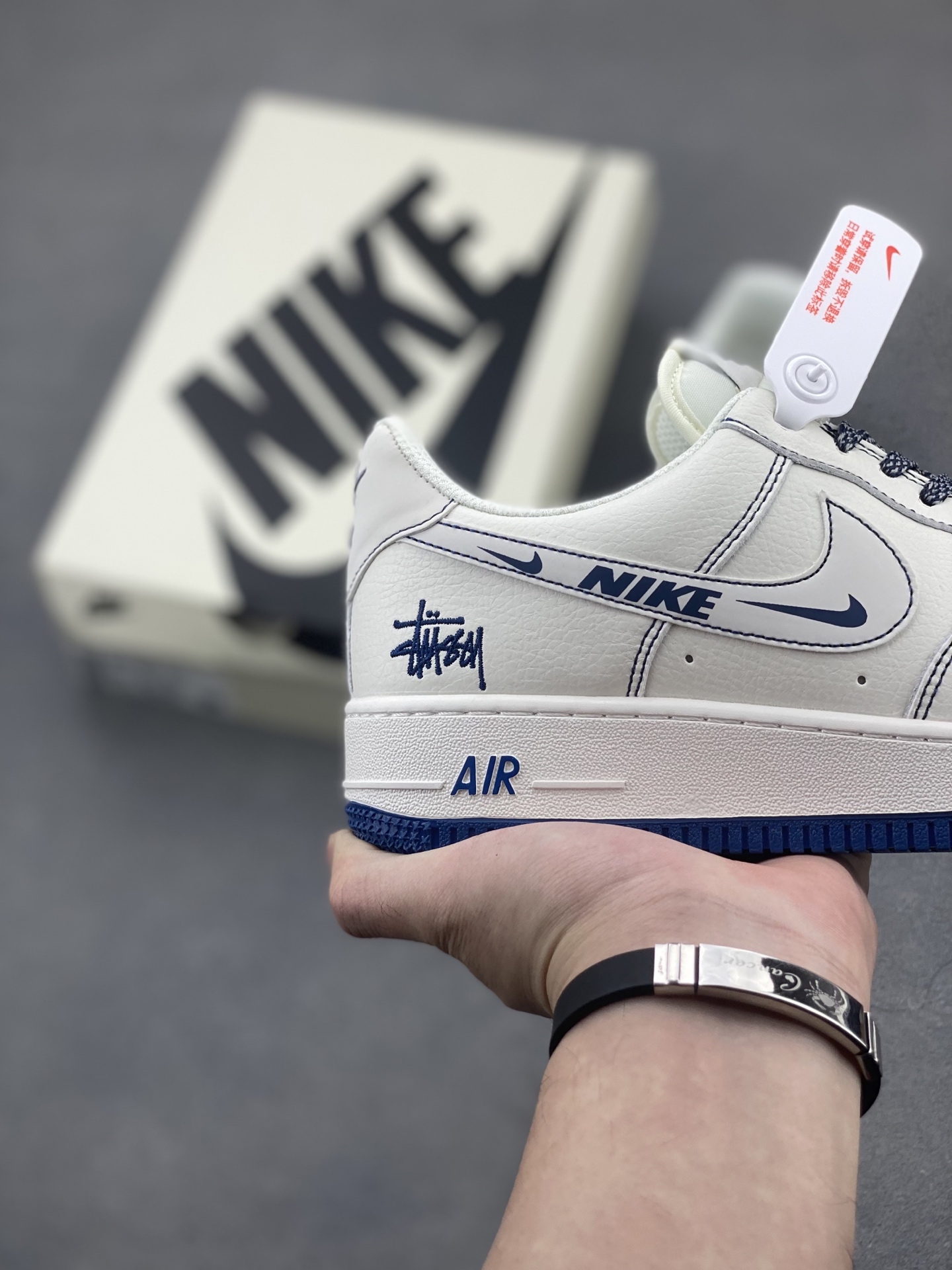 Nike Air Force 1 '07 Low White/Midnight Navy Casual Shoes HH7518-063 6 i1748373005543 3507 0 4