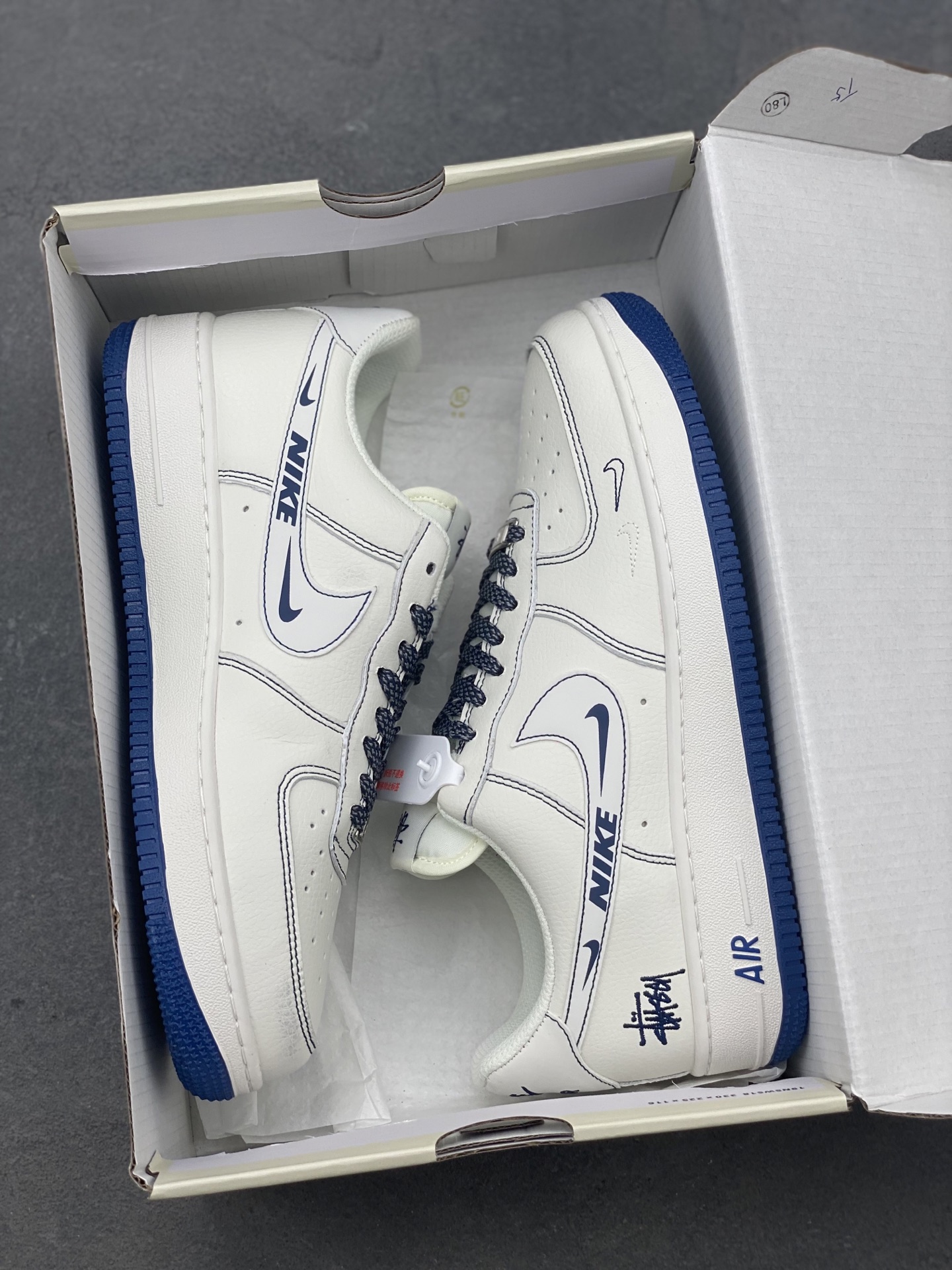Nike Air Force 1 '07 Low White/Midnight Navy Casual Shoes HH7518-063 10 i1748373011909 6216 0 8