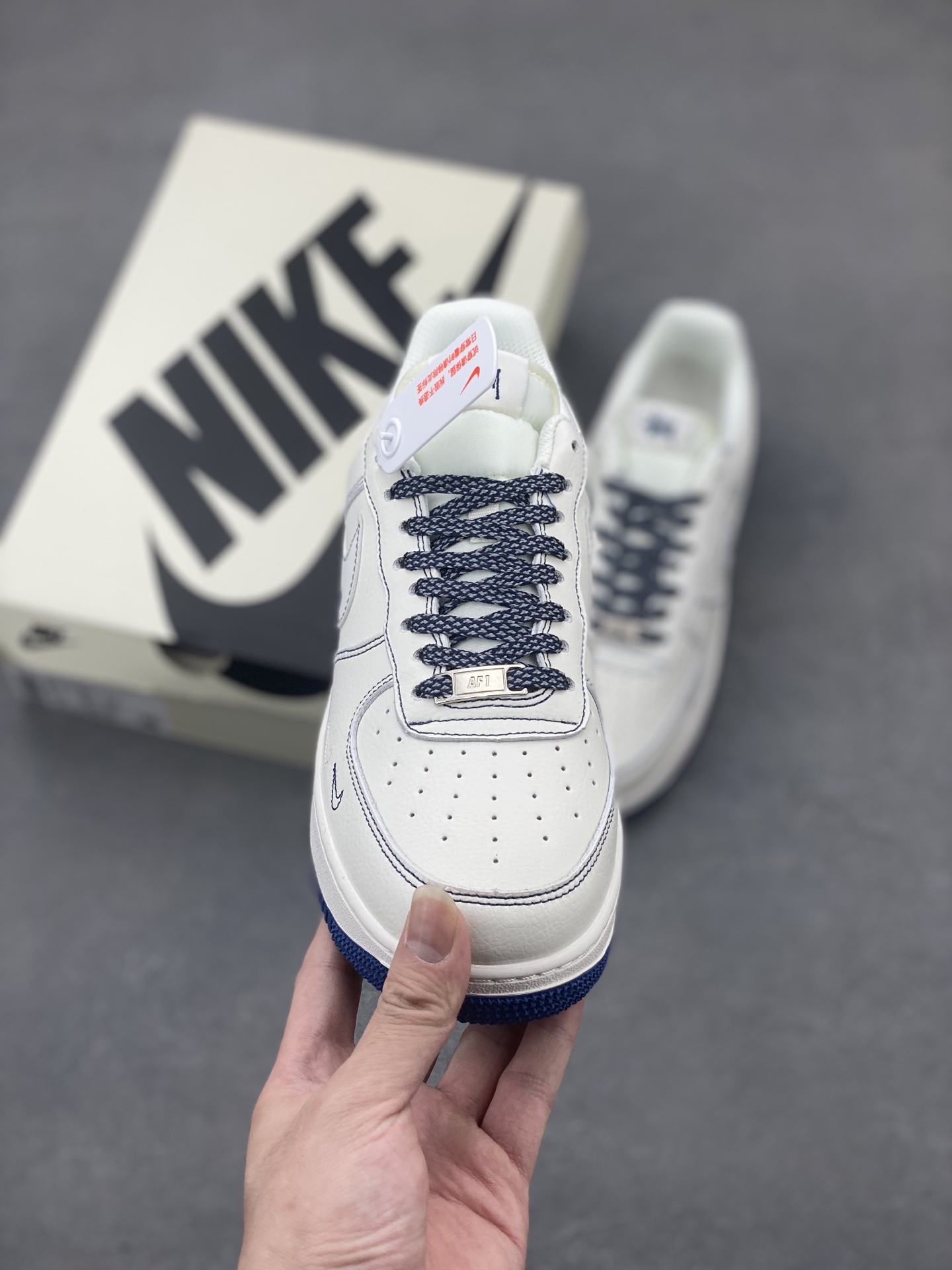 Nike Air Force 1 '07 Low White/Midnight Navy Casual Shoes HH7518-063 3 i1748373011958 1849 0 1