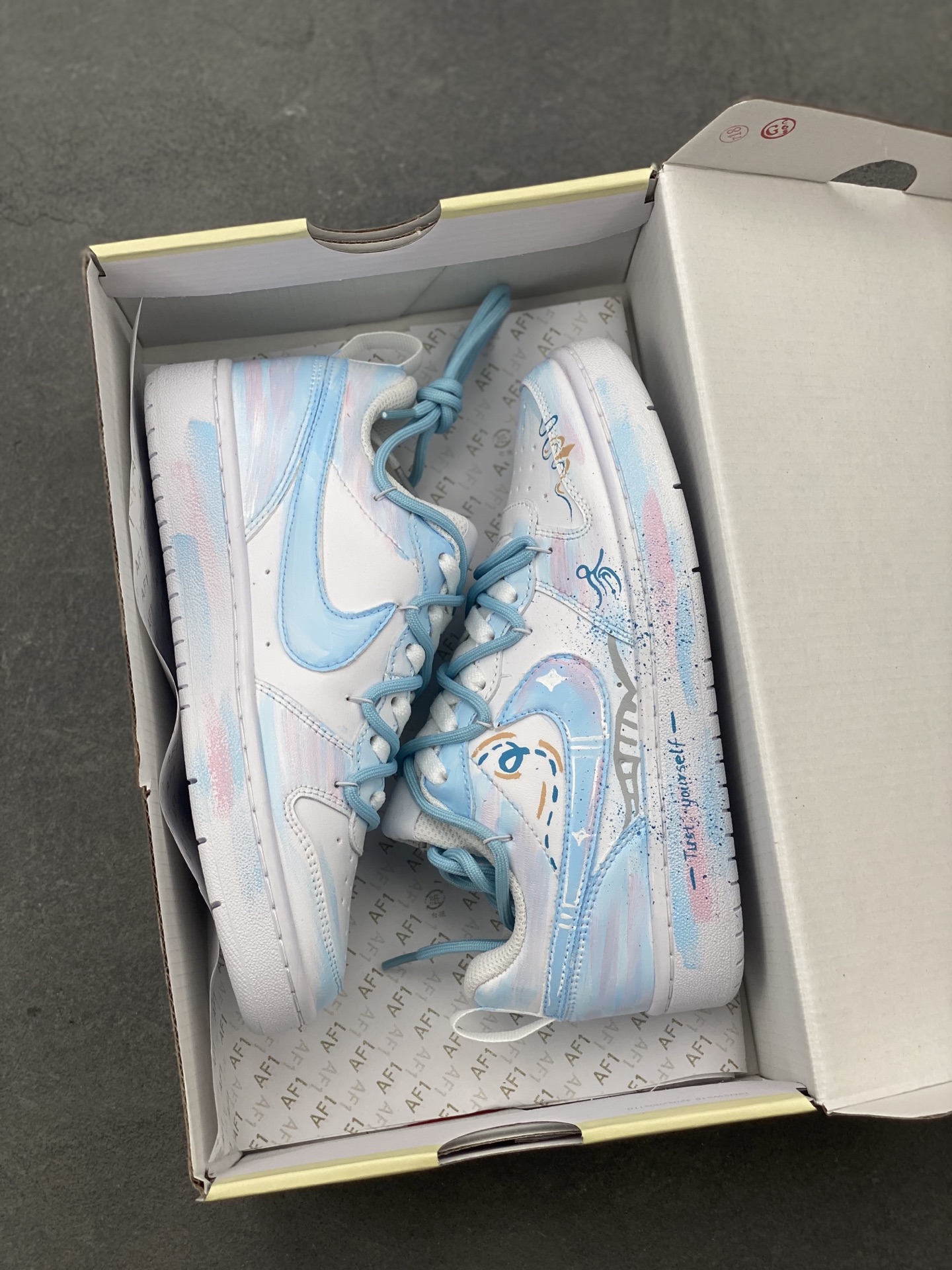 Nike Court Borough Low Hand-Painted Sneakers - Blue Shadow Design 10 i1748373295532 1595 0 8
