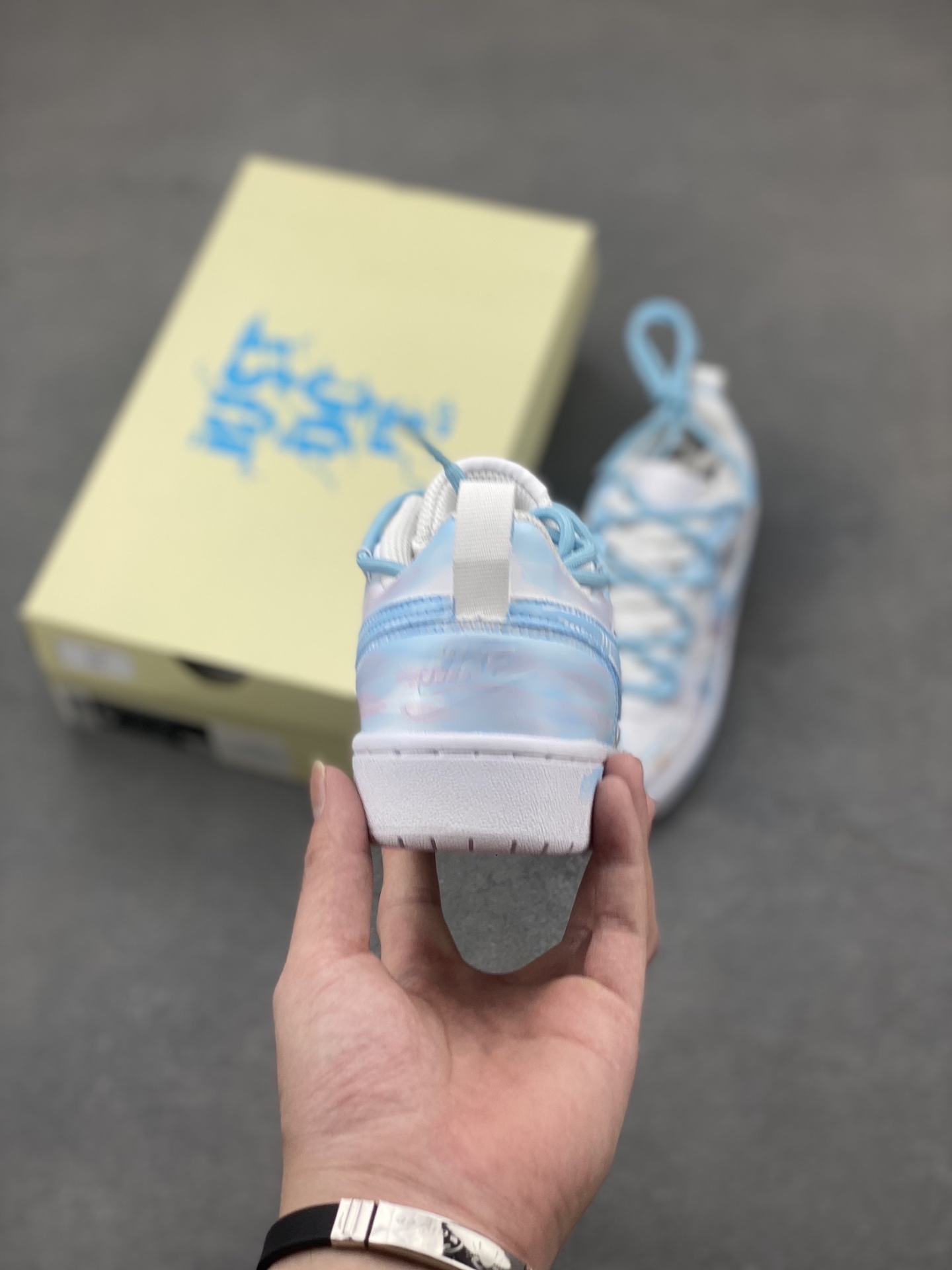Nike Court Borough Low Hand-Painted Sneakers - Blue Shadow Design 5 i1748373302204 943 0 3