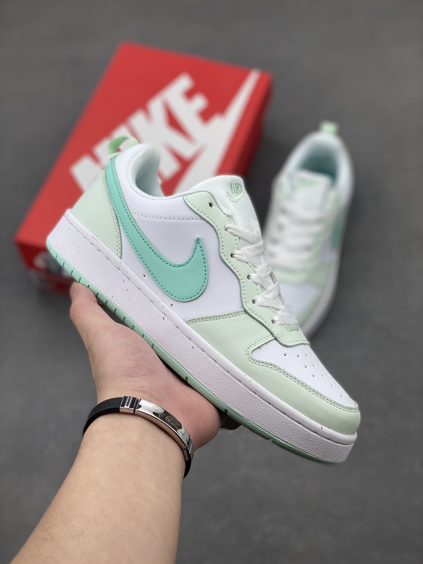 Nike Court Borough Low White Mint Foam Sneaker, Everyday Comfort, Size 36-45 2 i1748448431086 8631 0 0
