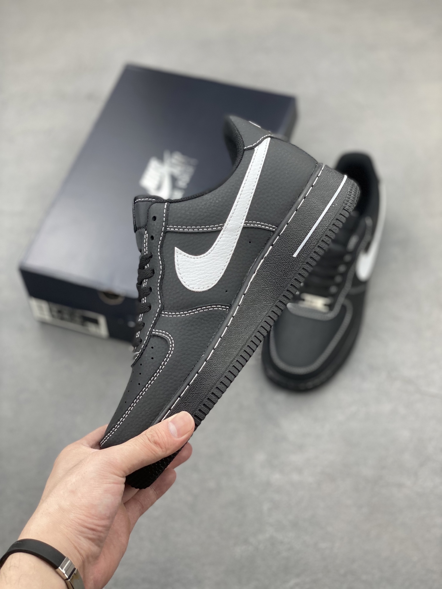 Nike Air Force 1 Low Black & White Stitching - Iconic Style, Comfort Fit 4 i1748886817715 9274 0 2