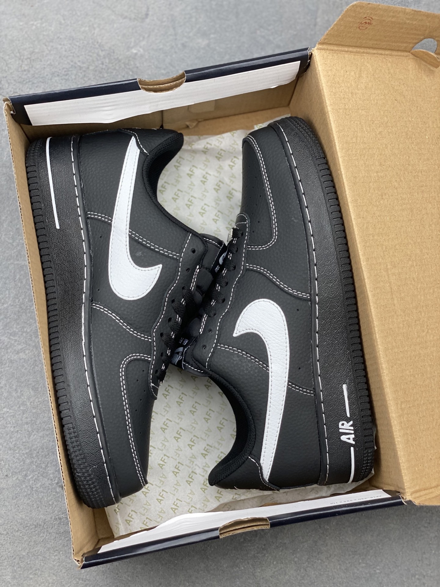 Nike Air Force 1 Low Black & White Stitching - Iconic Style, Comfort Fit 10 i1748886817735 7331 0 8