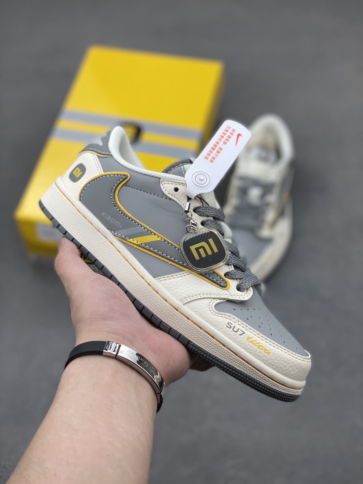 Nike Dunk Low Retro 'DIY' Custom Sneakers - Gray/Yellow, Various Sizes 1 i1749233843202 5321 0 0