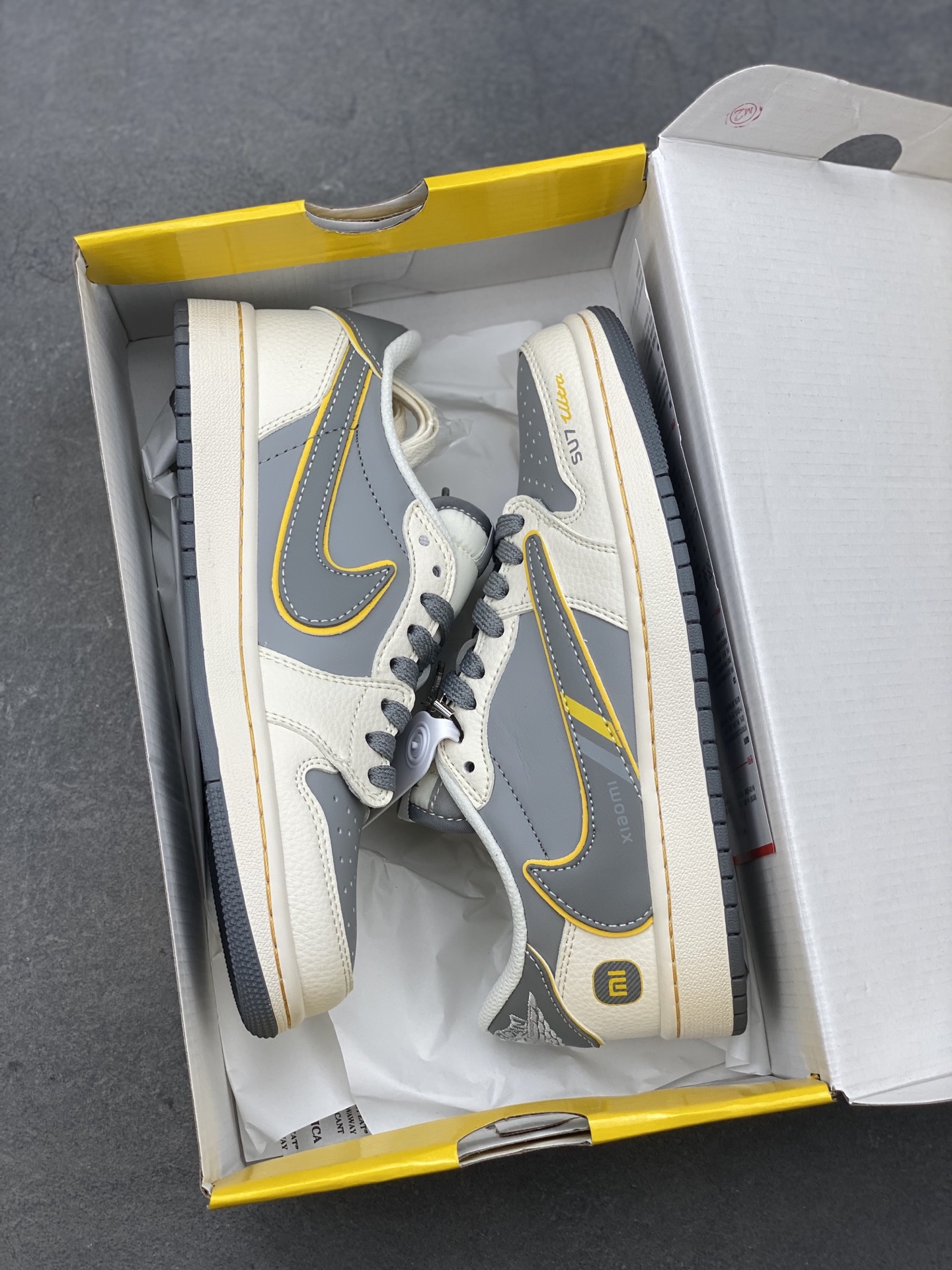 Nike Dunk Low Retro 'DIY' Custom Sneakers - Gray/Yellow, Various Sizes 9 i1749233848456 1380 0 8