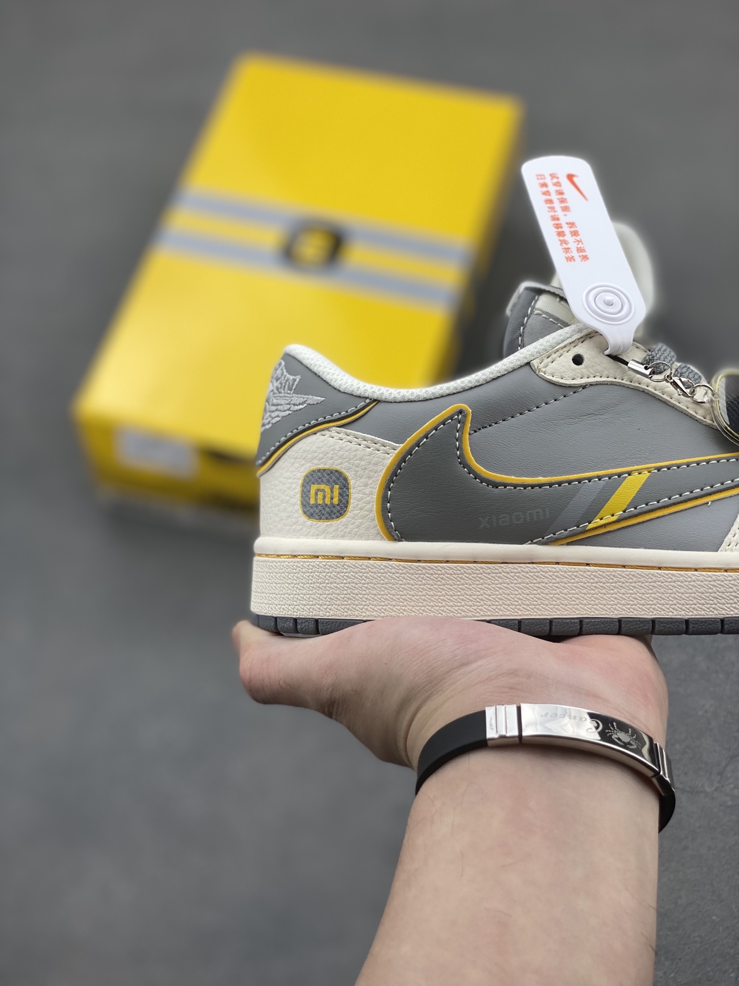 Nike Dunk Low Retro 'DIY' Custom Sneakers - Gray/Yellow, Various Sizes 5 i1749233850779 6311 0 4