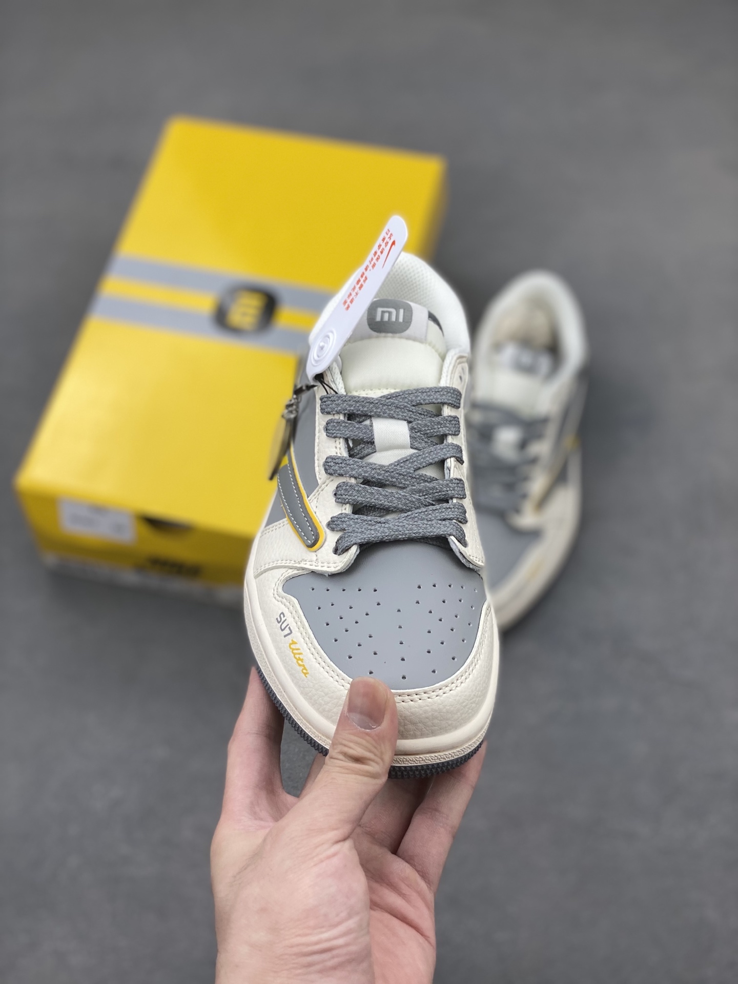 Nike Dunk Low Retro 'DIY' Custom Sneakers - Gray/Yellow, Various Sizes 2 i1749233851272 9299 0 1
