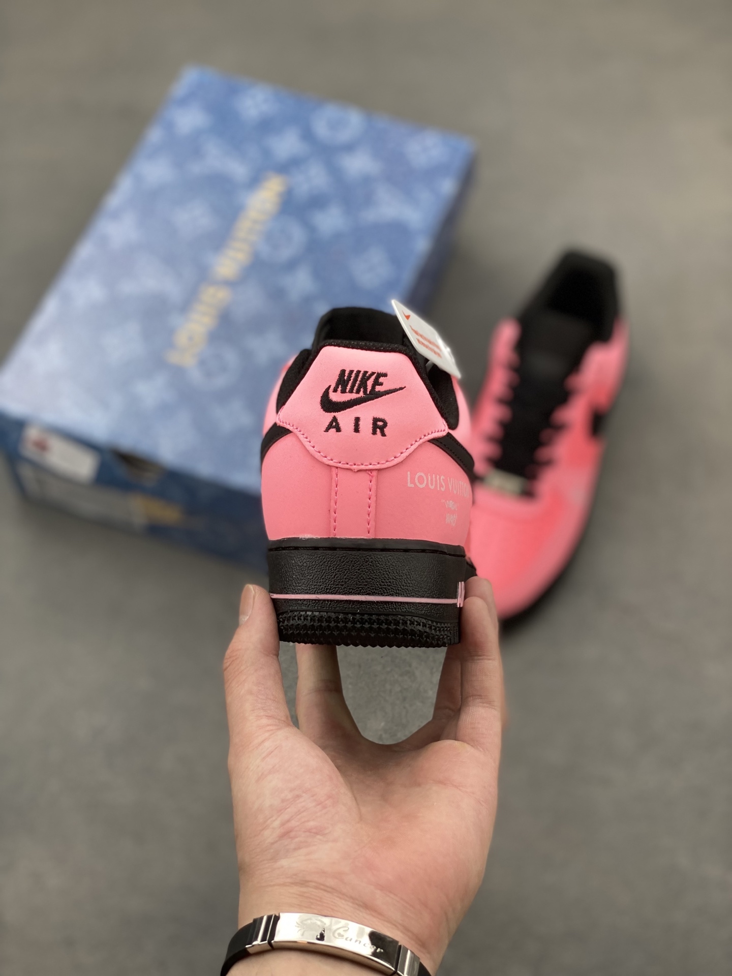 Nike Air Force 1 Low Pink/Black Custom Sneakers Limited Edition 5 i1749325568426 6825 0 3