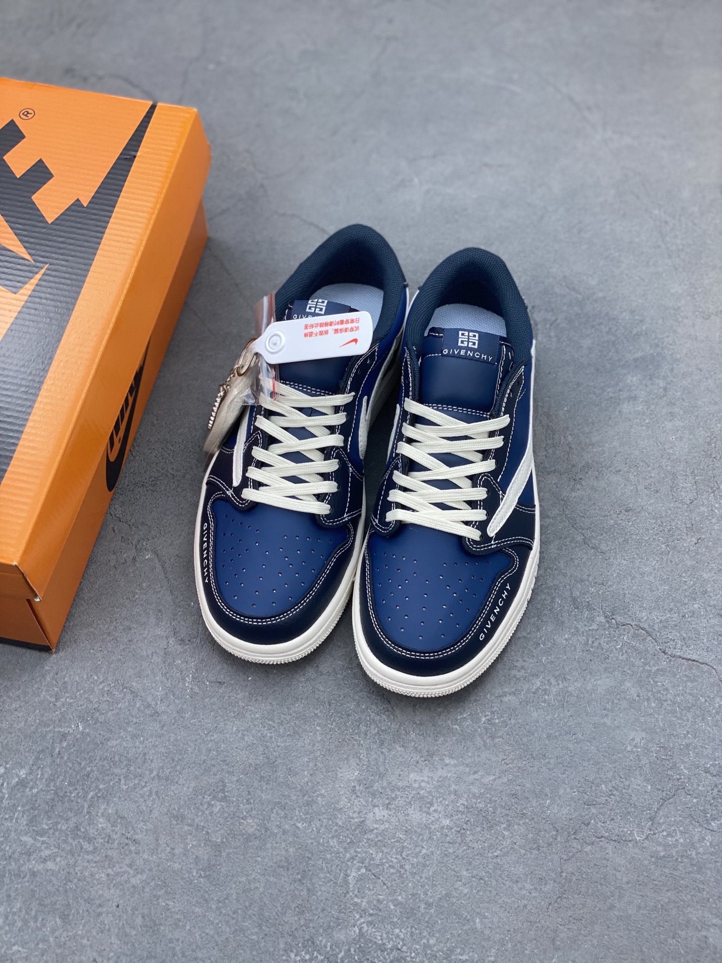 Nike Air Jordan 1 x Givenchy Limited Edition Designer Sneakers - Blue 8 i1749487015967 1905 0 7
