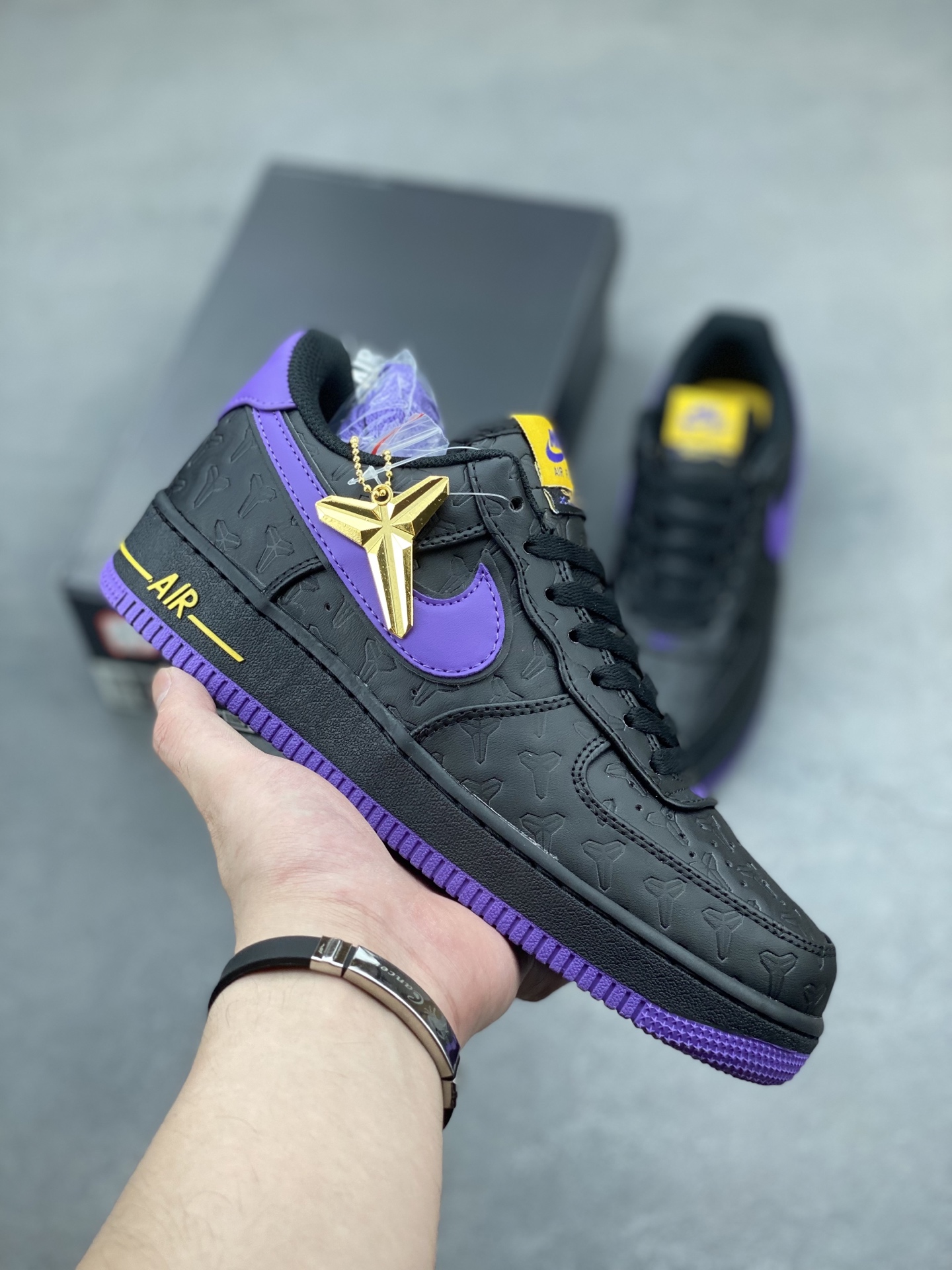 Nike Air Force 1 '07 Low Basketball Shoes - Black/Purple/Gold - Limited Edition 2 i1749668485391 8047 0 0