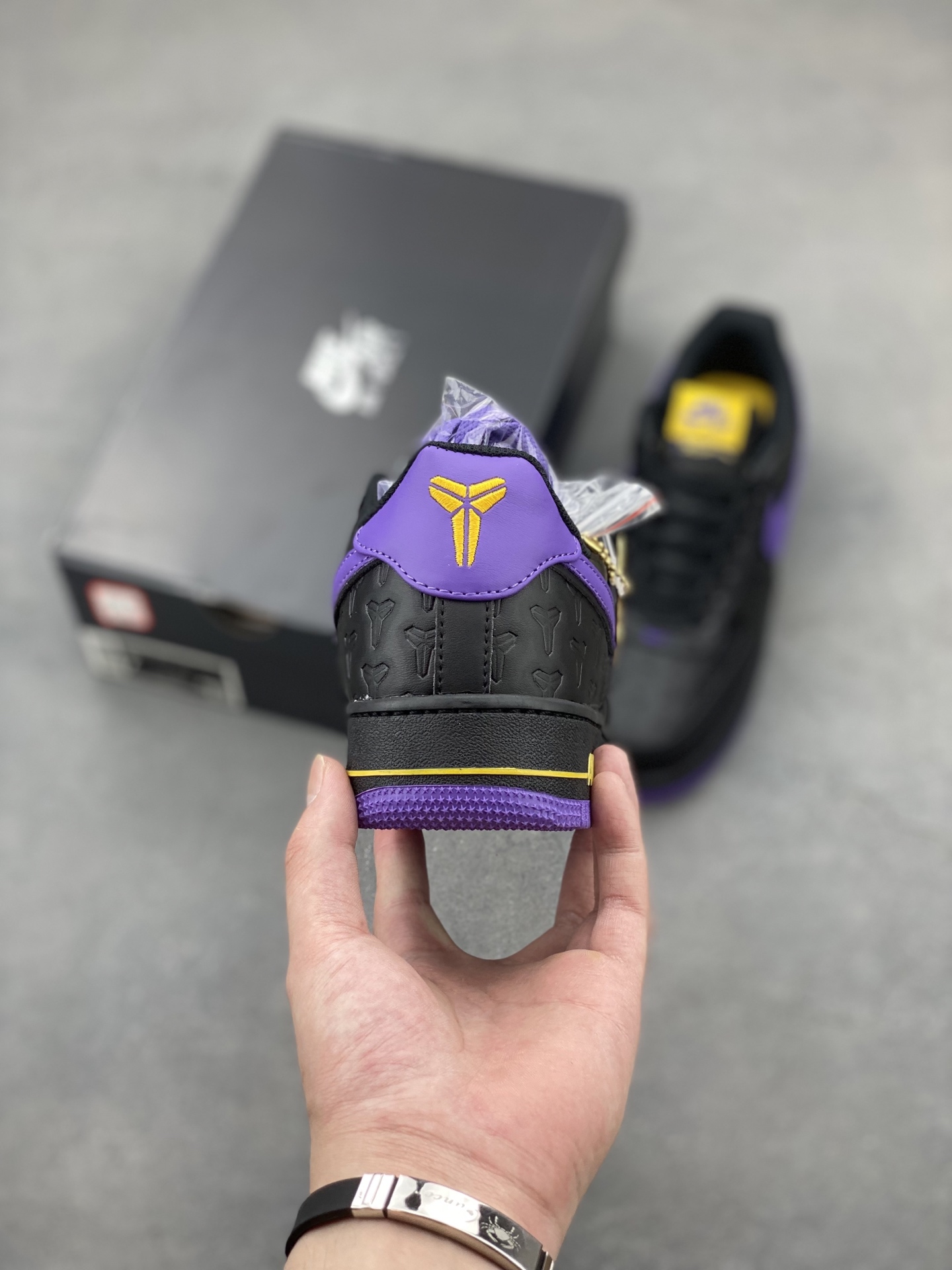 Nike Air Force 1 '07 Low Basketball Shoes - Black/Purple/Gold - Limited Edition 5 i1749668485509 2176 0 3