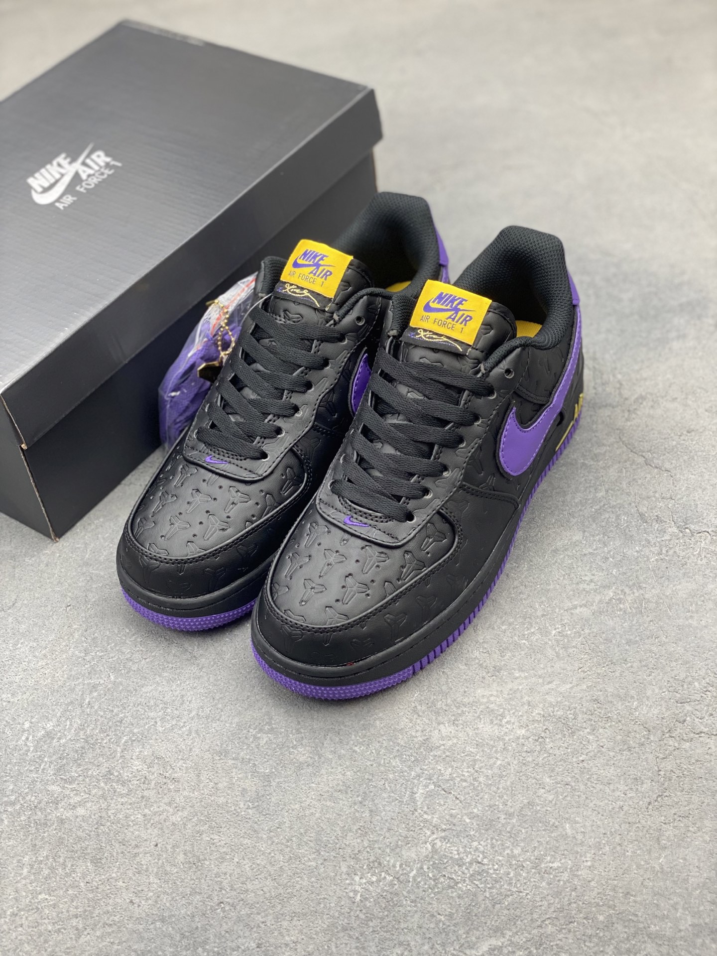 Nike Air Force 1 '07 Low Basketball Shoes - Black/Purple/Gold - Limited Edition 9 i1749668491228 5313 0 7