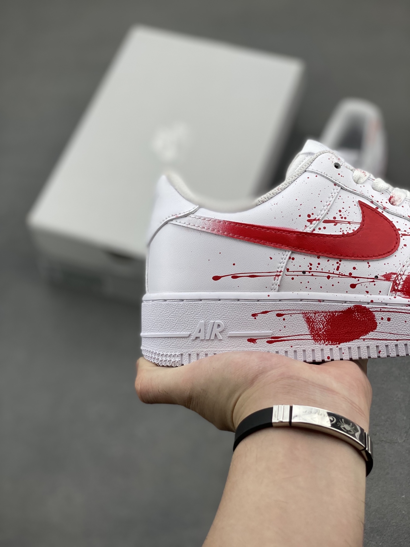 Nike Air Force 1 '07 Low White/Red Paint Splatter Casual Sneakers 6 i1749668536472 7715 0 4