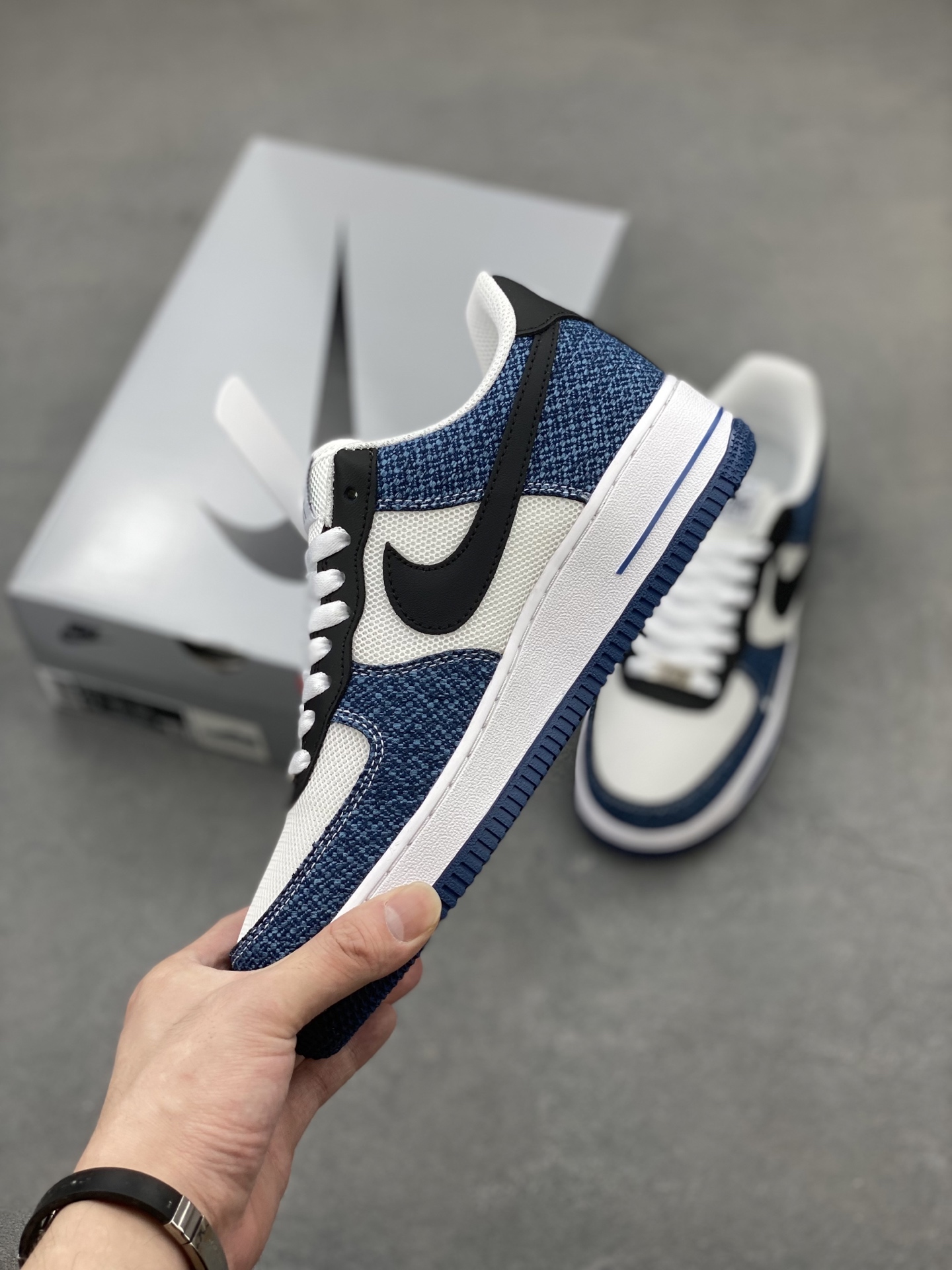 Nike Air Force 1 '07 Low Denim Sneakers Limited Edition - Custom Hardware 4 i1749846069670 2208 0 2
