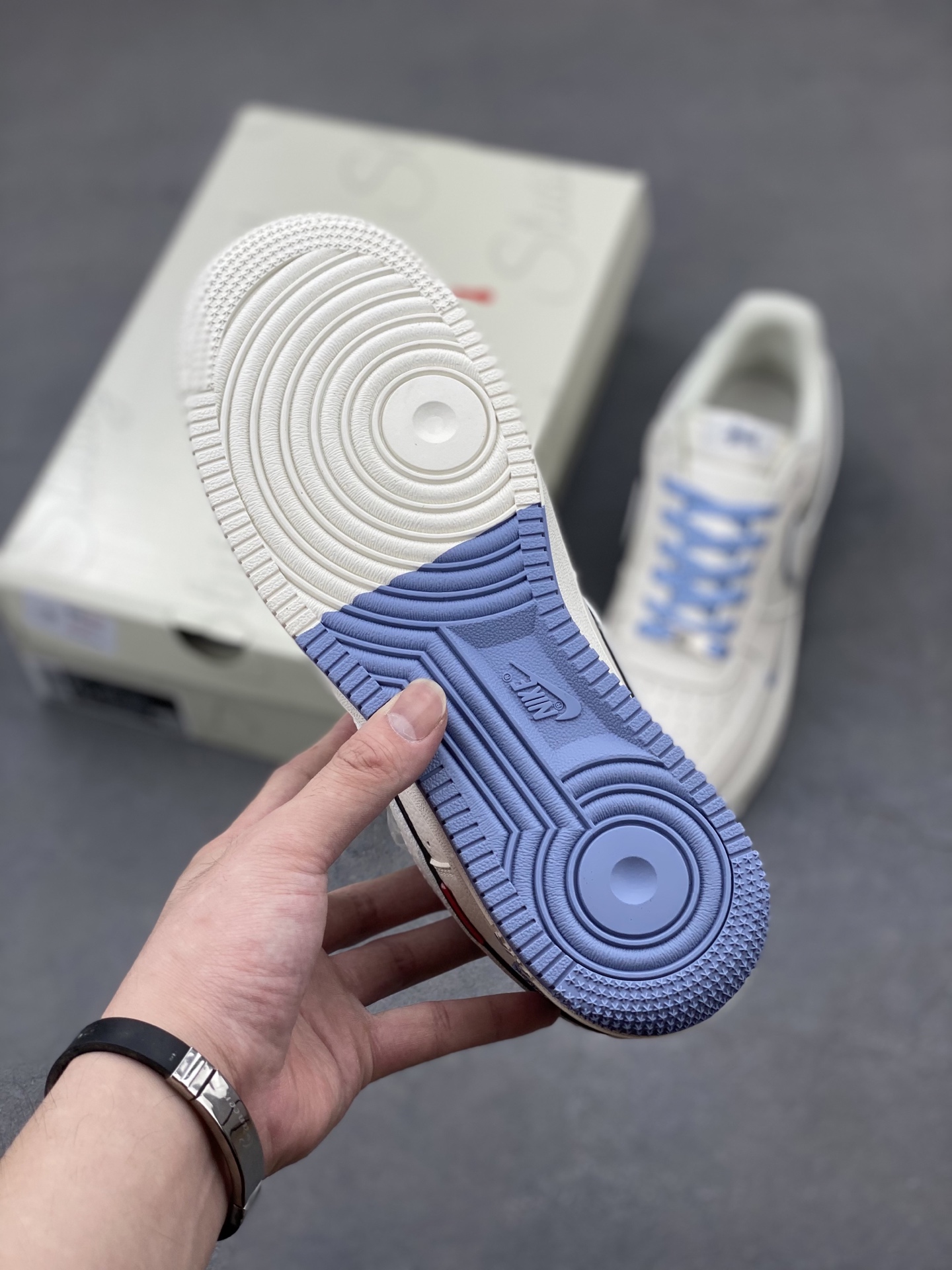 Nike Air Force 1 '07 Low Stussy Collab Cream/Blue Sneakers - Limited Edition 7 i1749846215792 7678 0 5