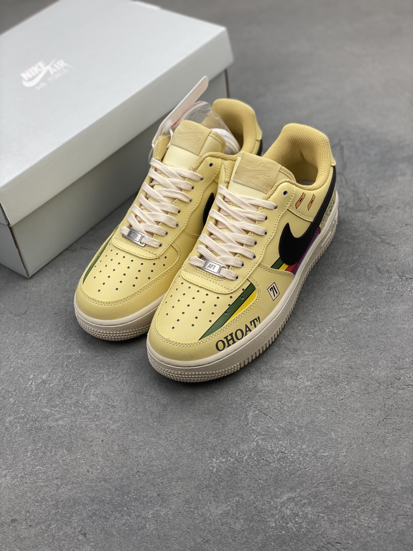 Nike Air Force 1 '07 Low Sneakers - Yellow, Black, and Rainbow Accents 9 i1749846492297 2677 0 7