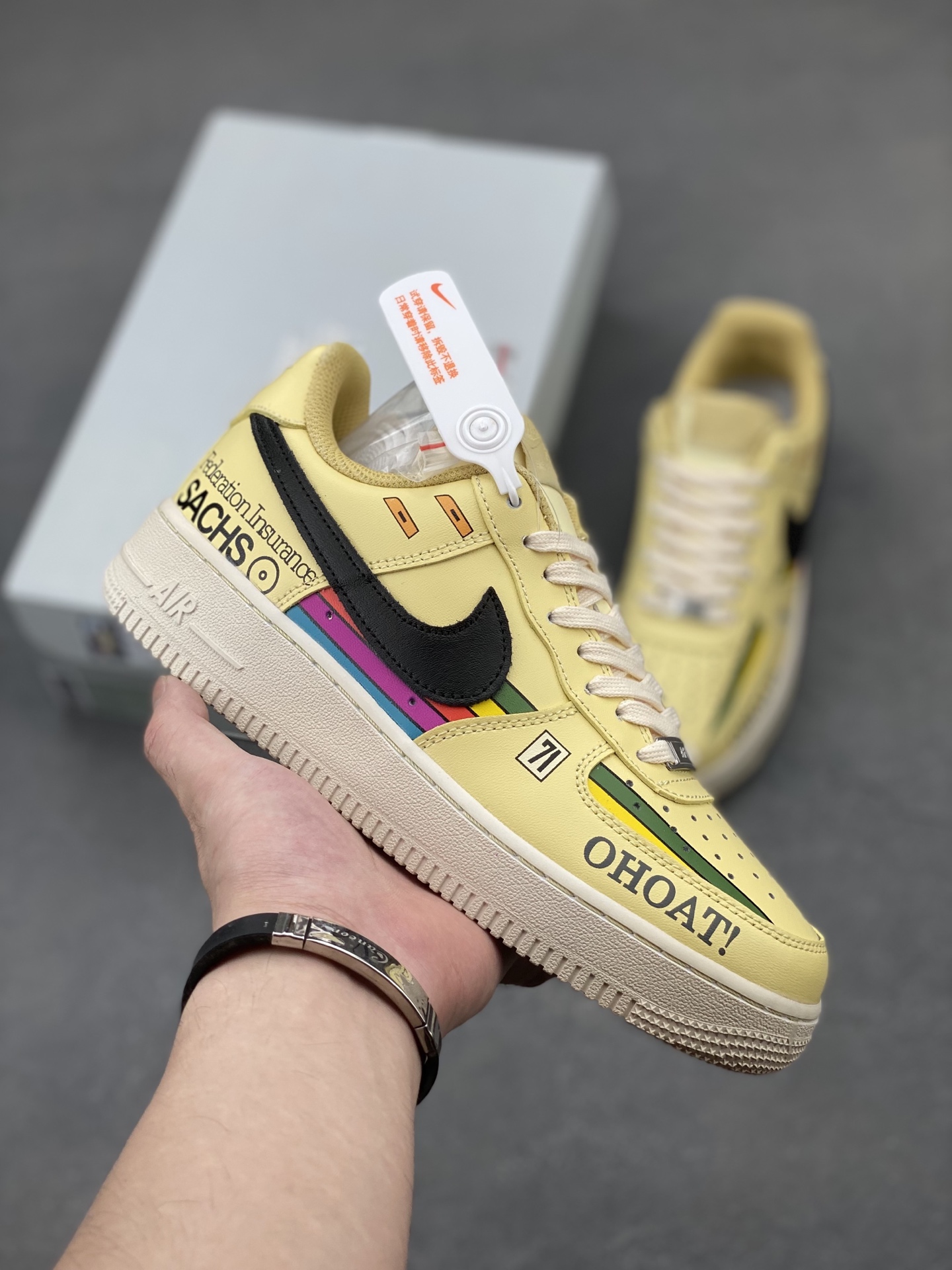 Nike Air Force 1 '07 Low Sneakers - Yellow, Black, and Rainbow Accents 2 i1749846497934 8742 0 0