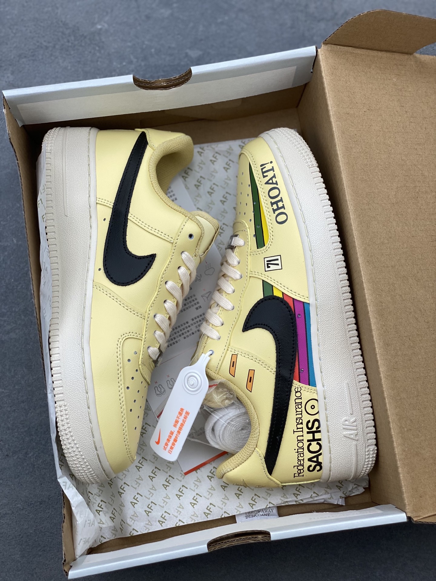 Nike Air Force 1 '07 Low Sneakers - Yellow, Black, and Rainbow Accents 10 i1749846498024 7758 0 8