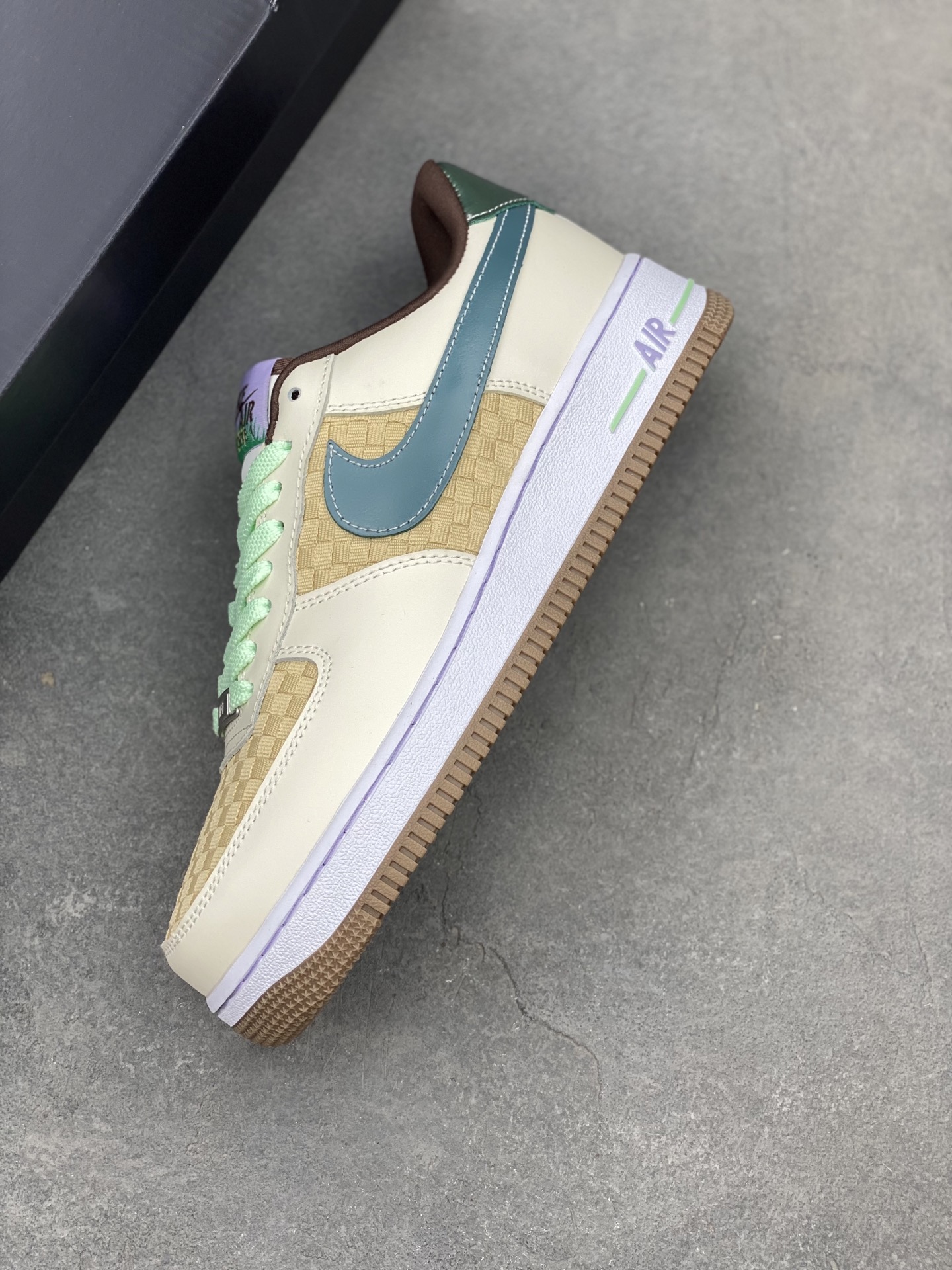Nike Air Force 1 '07 Low Beige/Blue Woven Sneakers Limited Edition 8 i1749930912620 4624 0 6