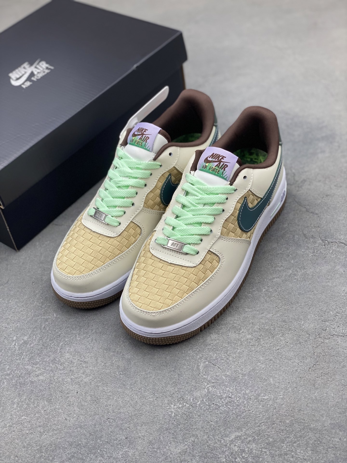 Nike Air Force 1 '07 Low Beige/Blue Woven Sneakers Limited Edition 9 i1749930912721 1424 0 7