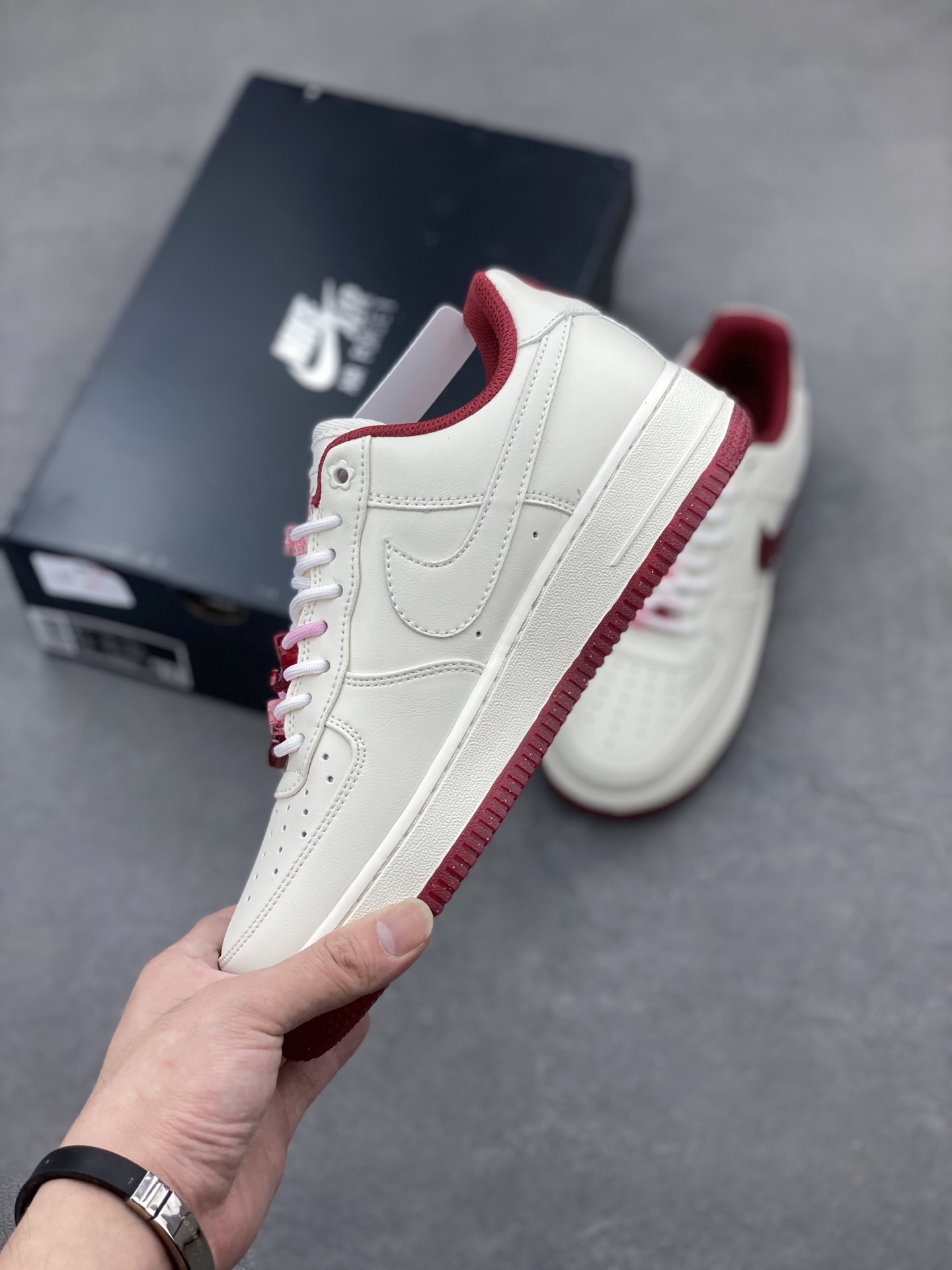 Nike Air Force 1 Low Cream Burgundy Casual Sneakers FZ5068-161 4 i1750190549723 5175 0 2