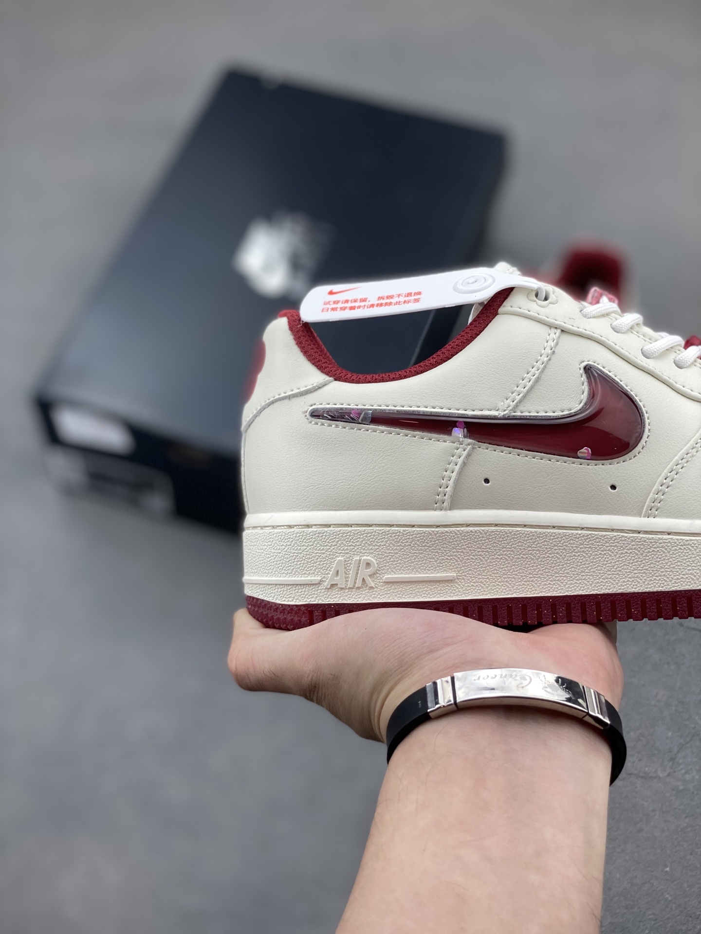 Nike Air Force 1 Low Cream Burgundy Casual Sneakers FZ5068-161 6 i1750190549784 1907 0 4