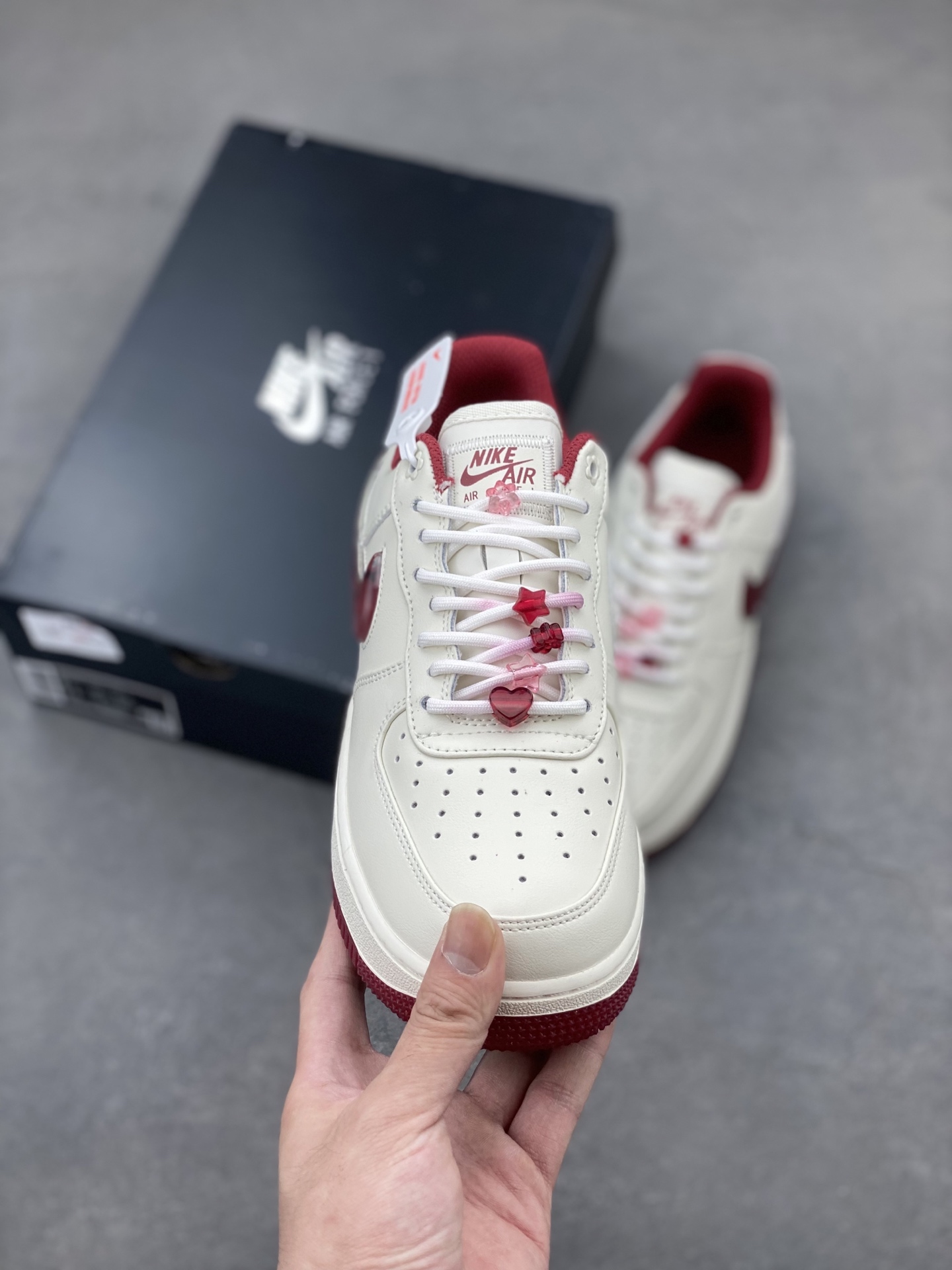 Nike Air Force 1 Low Cream Burgundy Casual Sneakers FZ5068-161 3 i1750190555226 2433 0 1
