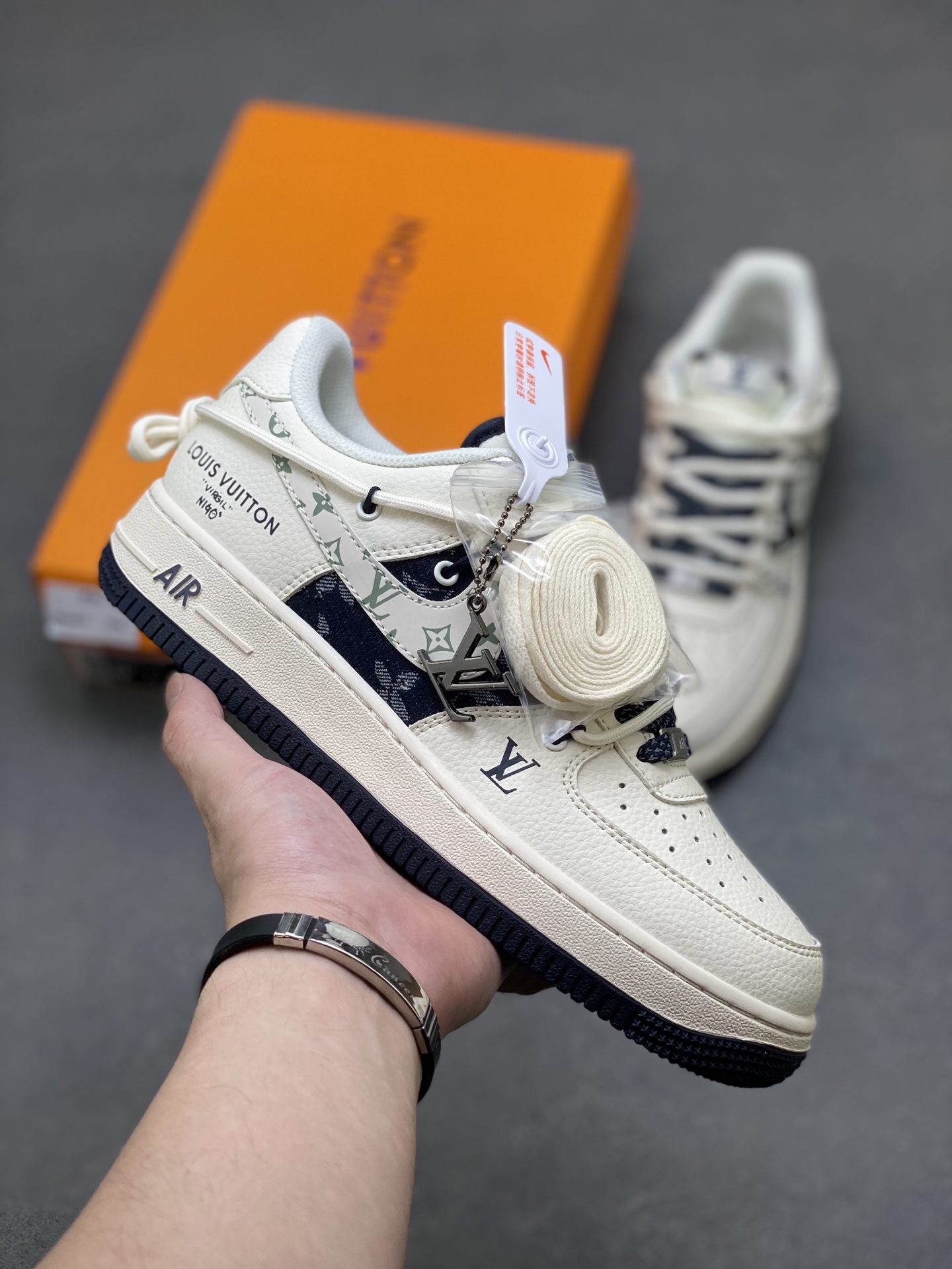 Louis Vuitton x Nike Air Force 1 Low Custom Sneakers - Limited Edition 2 i1750263223939 79 0 0