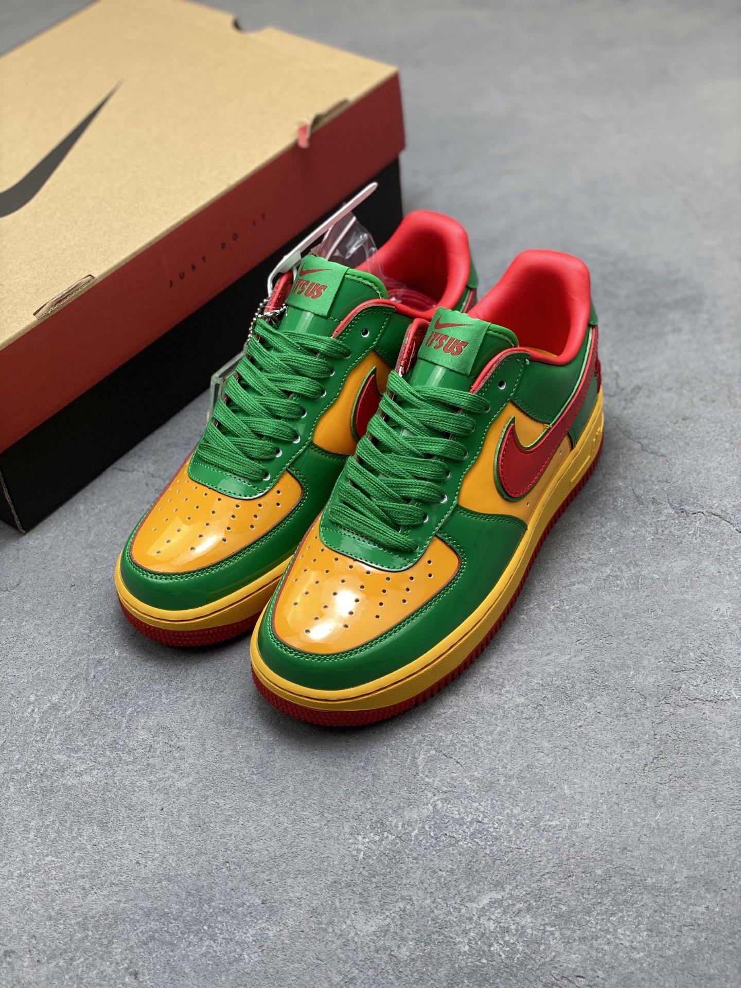 Nike Air Force 1 '07 Low Green/Yellow/Red Limited Edition Sneakers 9 i1750263332058 7296 0 7