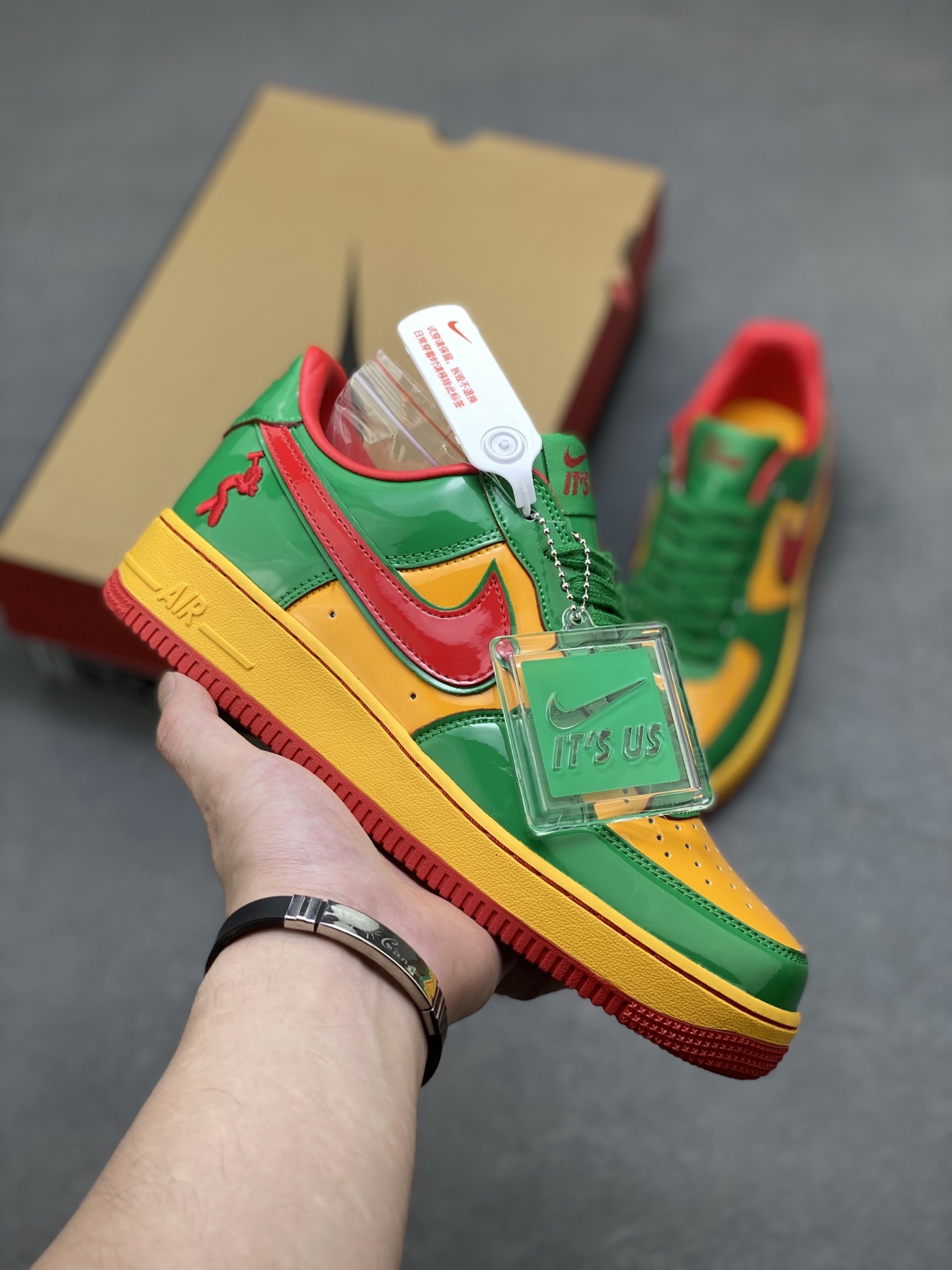 Nike Air Force 1 '07 Low Green/Yellow/Red Limited Edition Sneakers 2 i1750263332265 7037 0 0