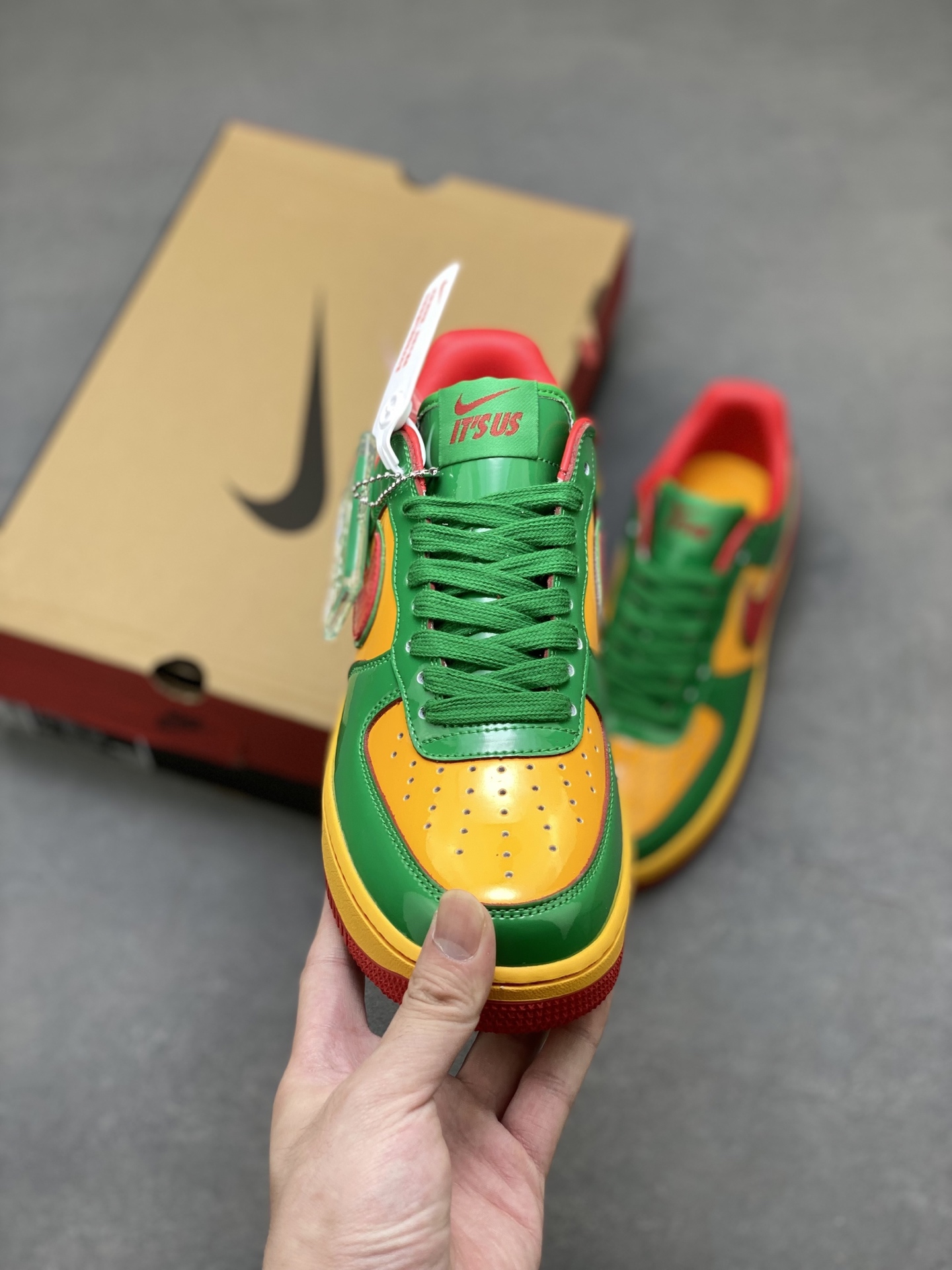 Nike Air Force 1 '07 Low Green/Yellow/Red Limited Edition Sneakers 3 i1750263334813 1180 0 1