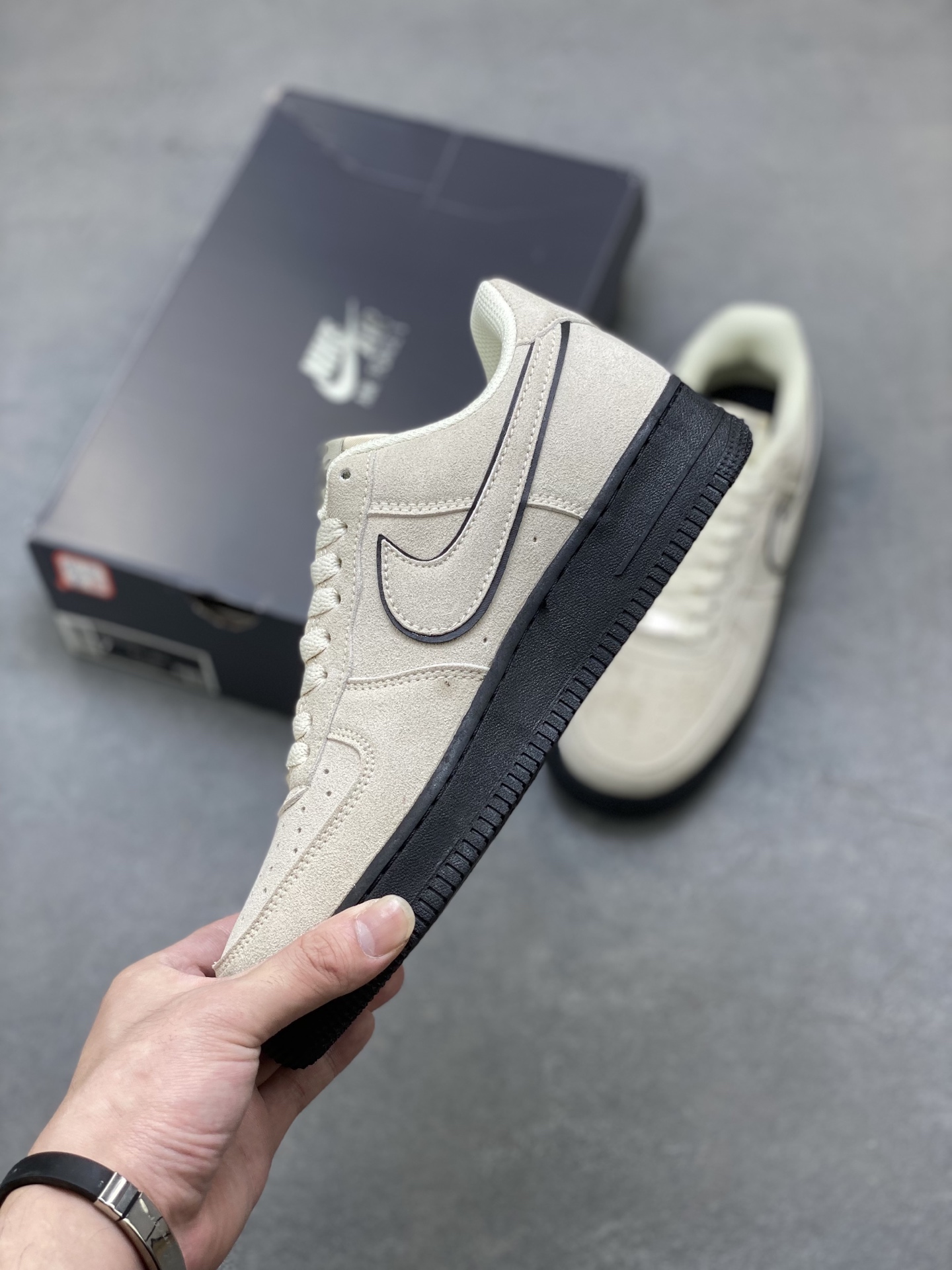 Nike Air Force 1 '07 Low Sanddrift Black Stitching HQ1966-200 Sneakers 4 i1750451315238 3143 0 2