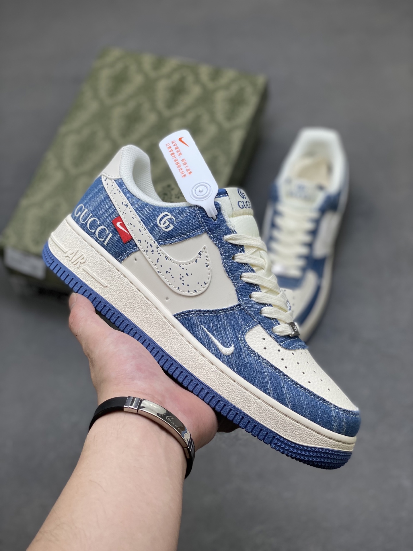 Nike Air Force 1 '07 Low Gucci Denim Sneakers - Limited Edition 2 i1750701743130 8630 0 0