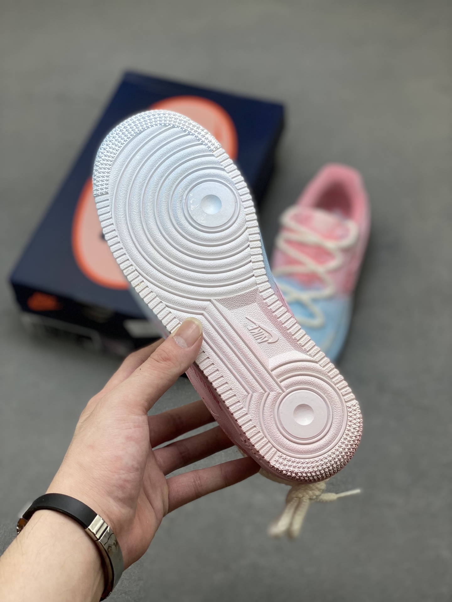 Nike Air Force 1 '07 Low Pink/Blue Custom Casual Sneakers - Limited Edition 7 i1750701844632 3046 0 5