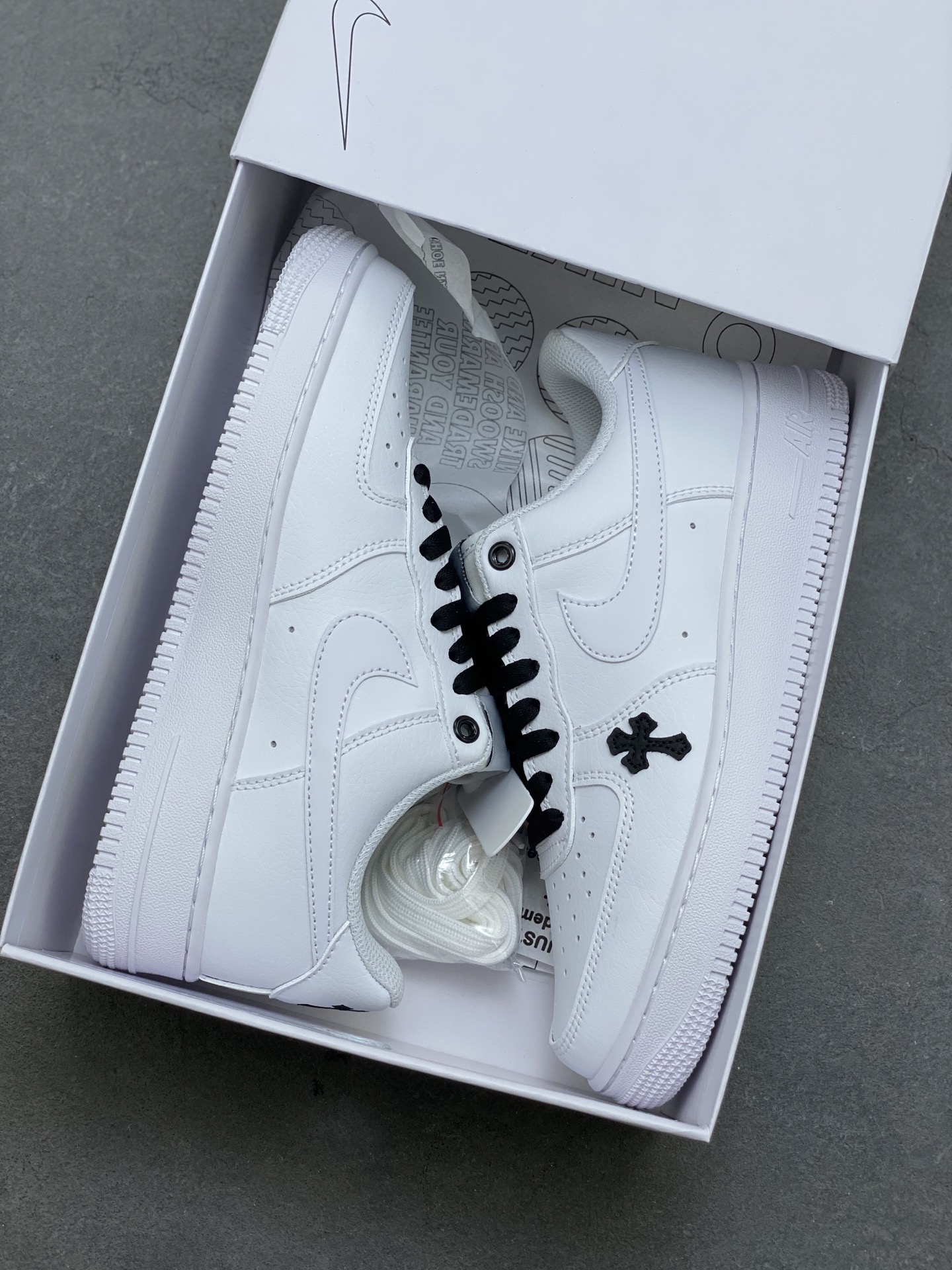 Nike Air Force 1 '07 Low White/Black Cross Sneakers CW2288-111 Limited Edition 10 i1750701896013 4936 0 8