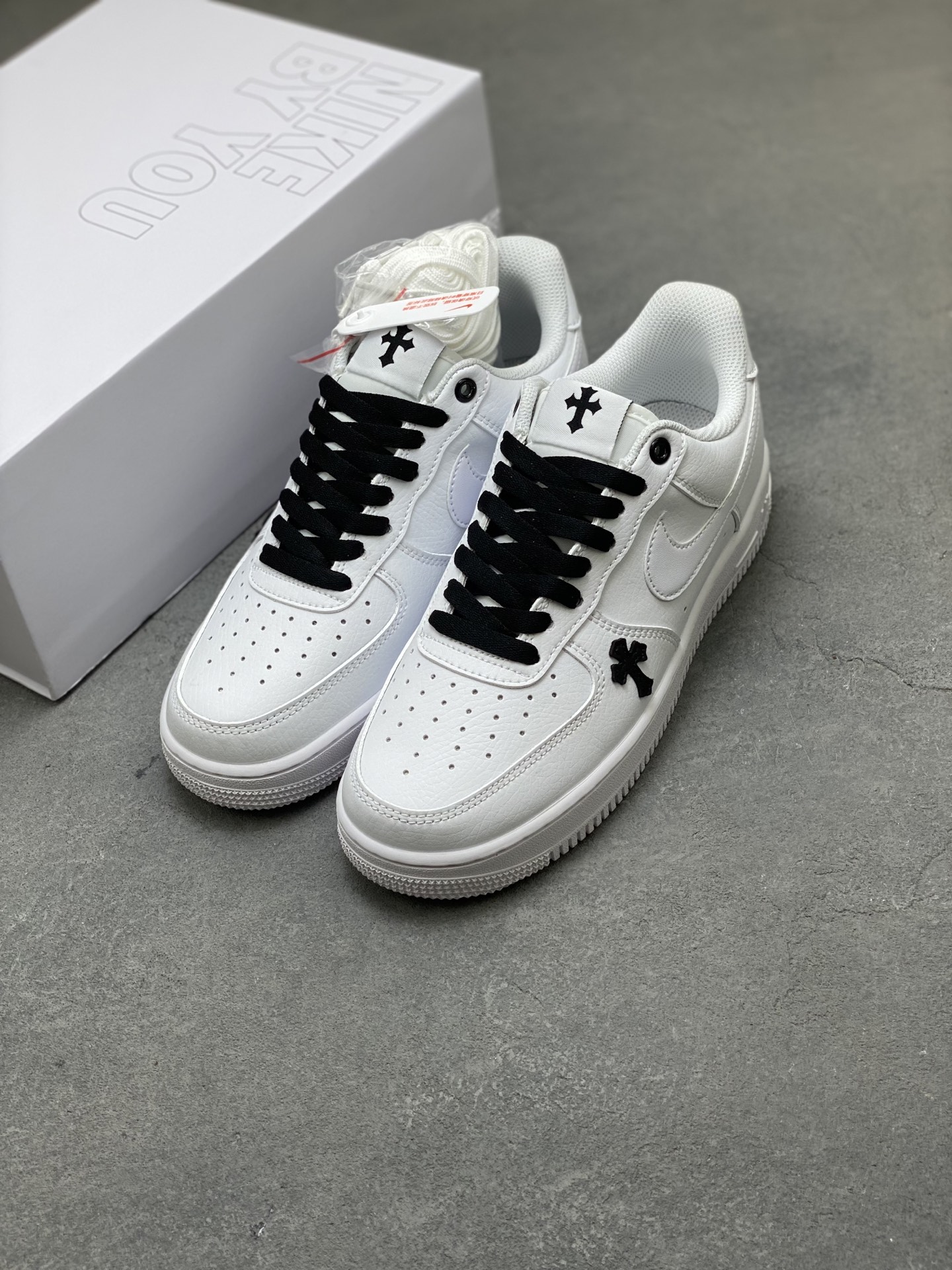 Nike Air Force 1 '07 Low White/Black Cross Sneakers CW2288-111 Limited Edition 9 i1750701896338 4888 0 7